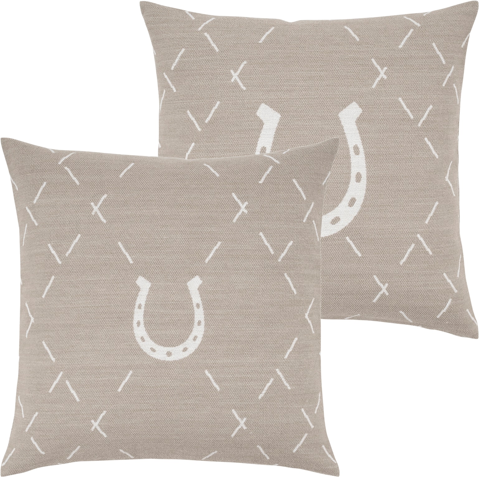 PAD Dekokissen "LUCKY" Pferdeglück im Karo-Design – Landhausstil mit Wiedererkennungswert