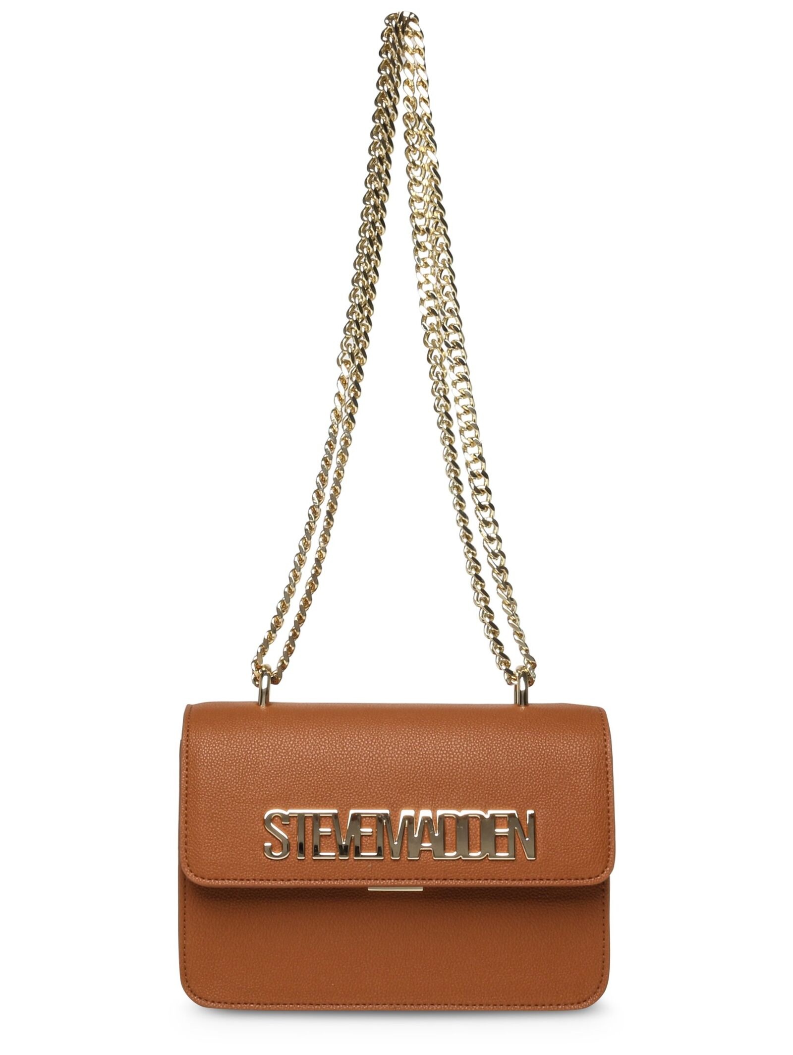 Umhängetasche STEVE MADDEN "STEVE MADDEN Taschen Lederimitat", Damen, Gr. onesize, braun, gold, Lederimitat, Taschen Umhängetasche
