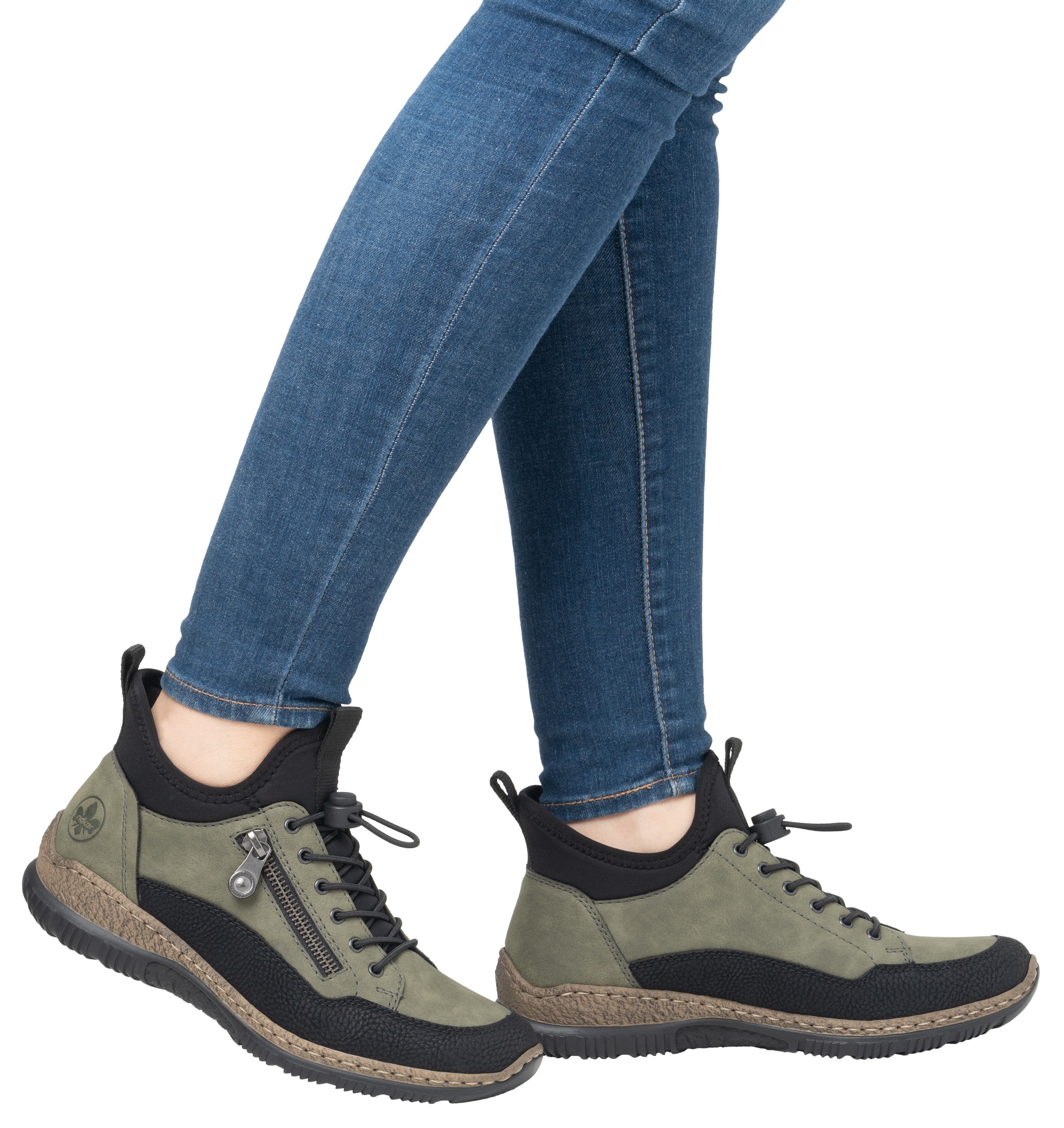 Rieker Slip-On Sneaker, Schlupfschuh, Freizeitschuh mit Schnellverschluss