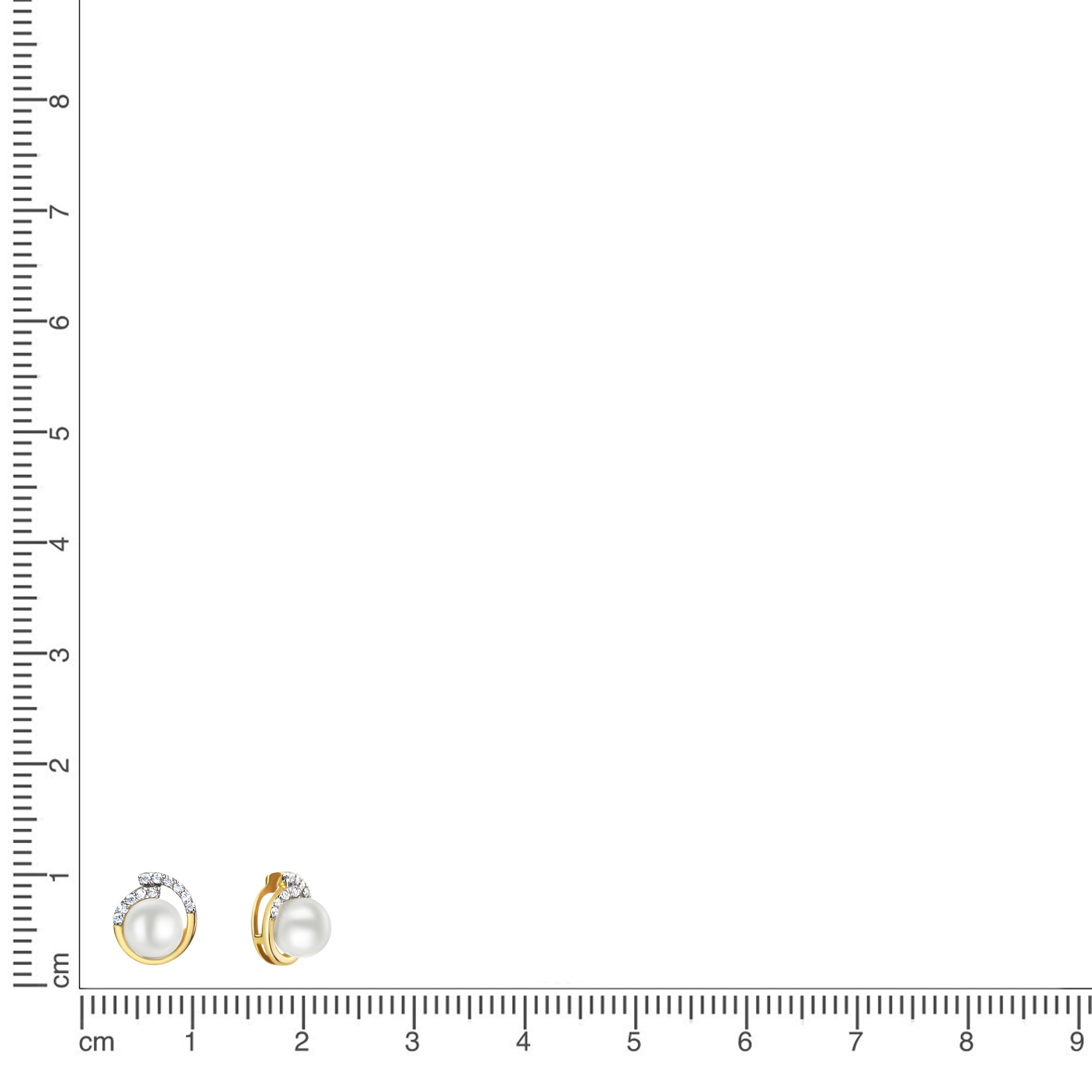 Vivance Kettenanhänger »375/- Gelbgold bicolor Zirkonia Perle«