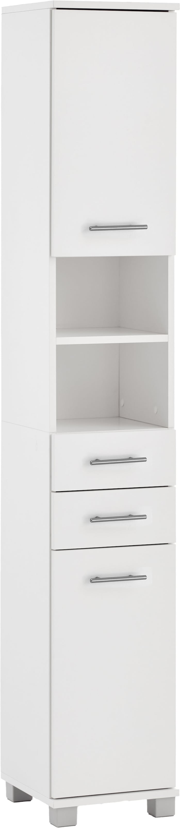 welltime Hochschrank »Emmi in verschiedenen Farben made in Germany«, Breite 30 cm, Metallgriffe, mit 2 Schubkästen