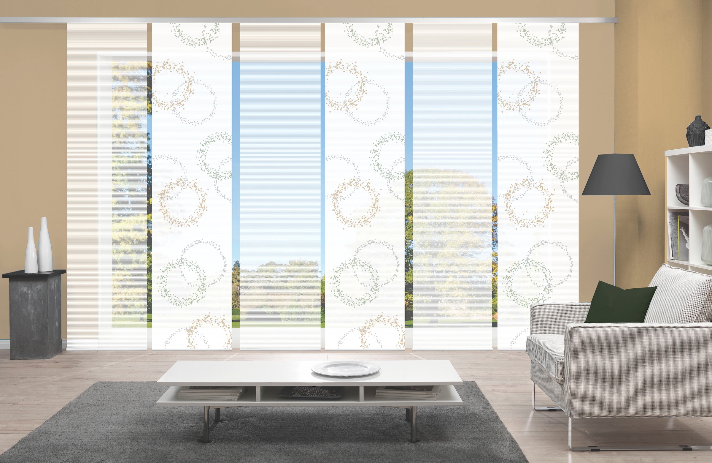 Vision S Schiebegardine "AINUR 6er SET" Paneelwagen 6 Stk. tlg. Schiebevorh günstig online kaufen