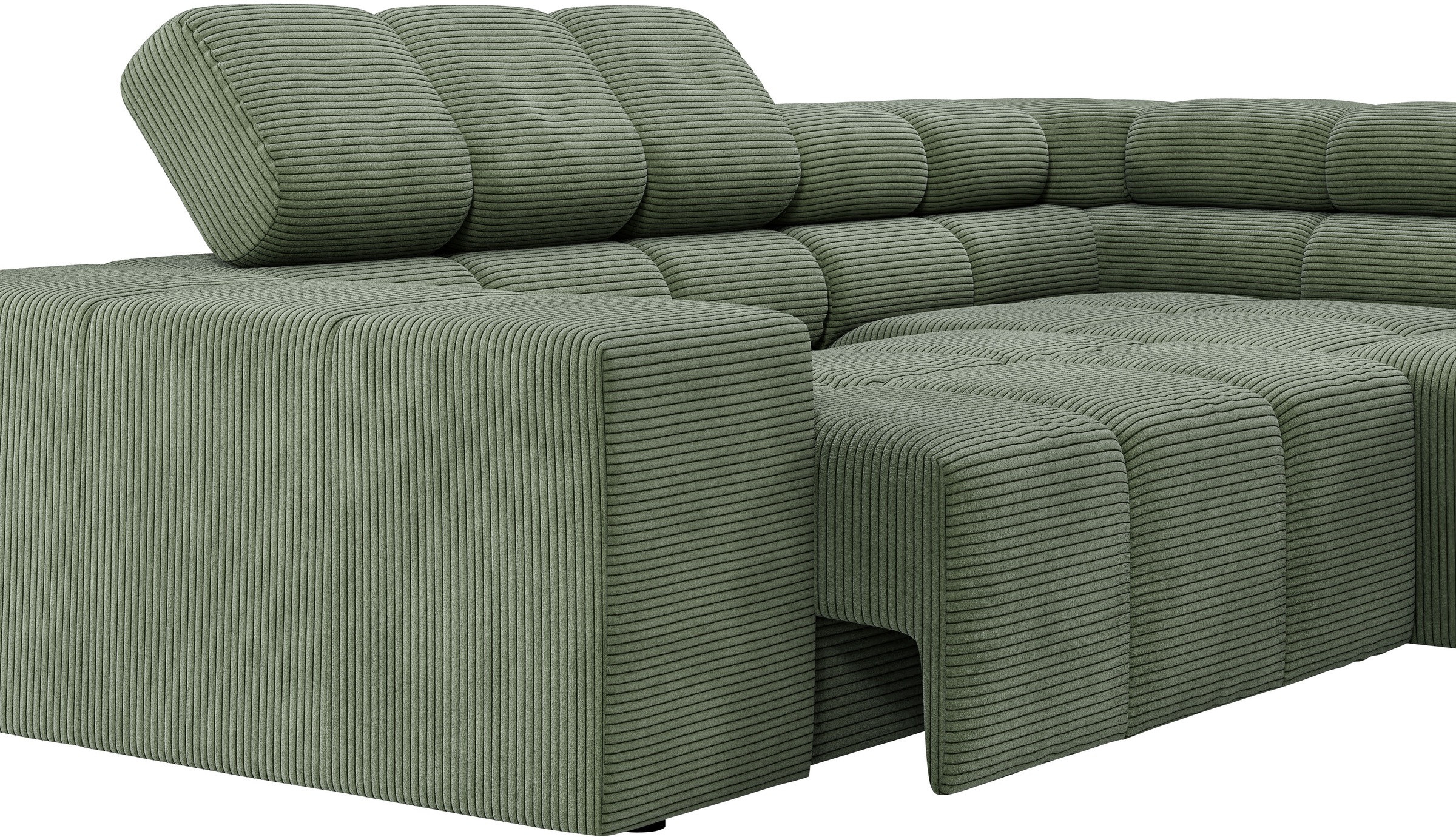 INOSIGN Ecksofa »Ancona, incl. Kopfteilverstellung + 3 Zierkissen, L-Form, bequem«, wahlweise motorische Sitztiefenverstellung, B/T(H: 249/215/70 cm