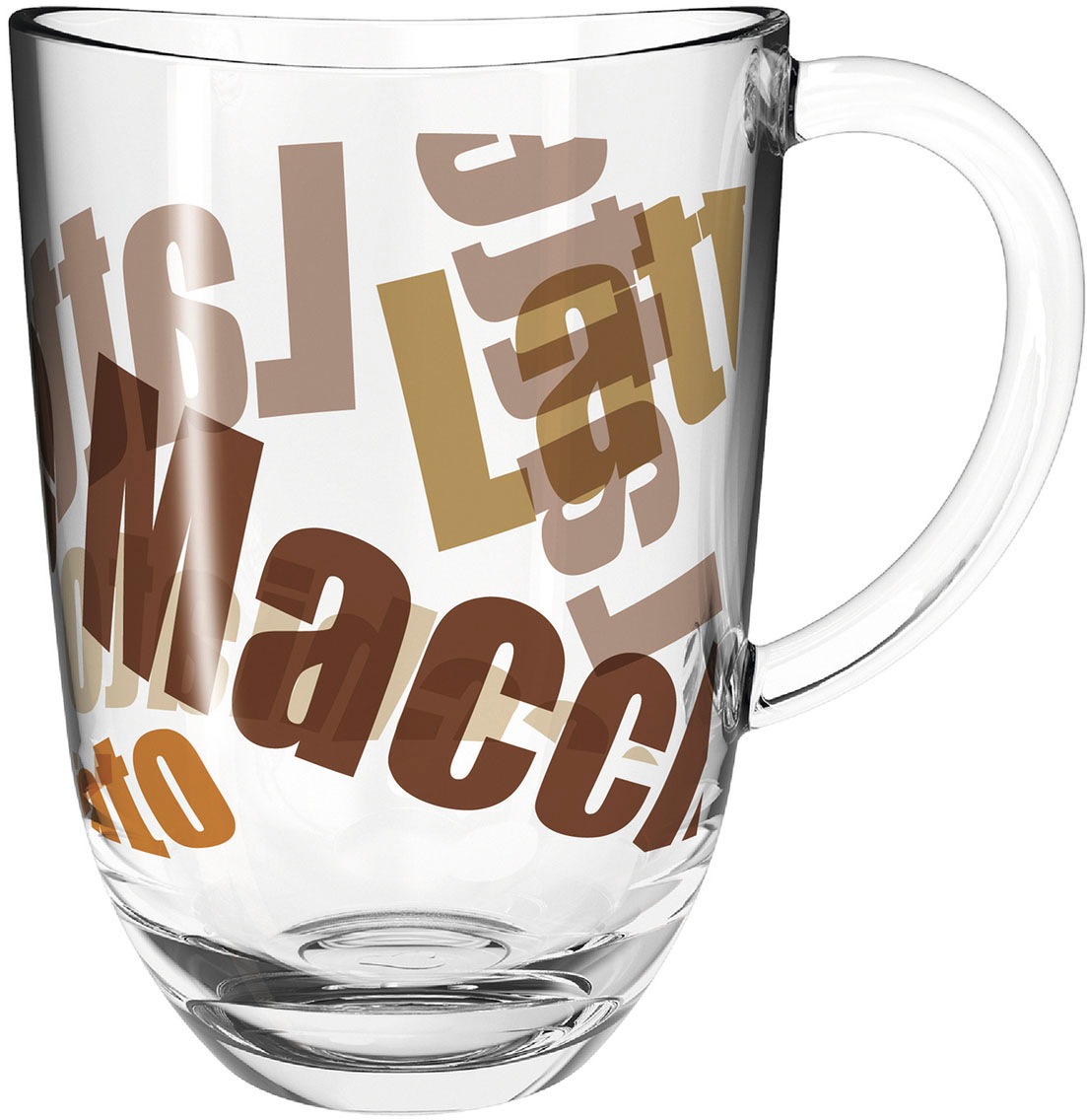 LEONARDO Latte-Macchiato-Tasse »NAPOLI«, (Set, 6 tlg.), Latte Macchiato-Tasse, 380 ml, 3-farbig, 6-teilig