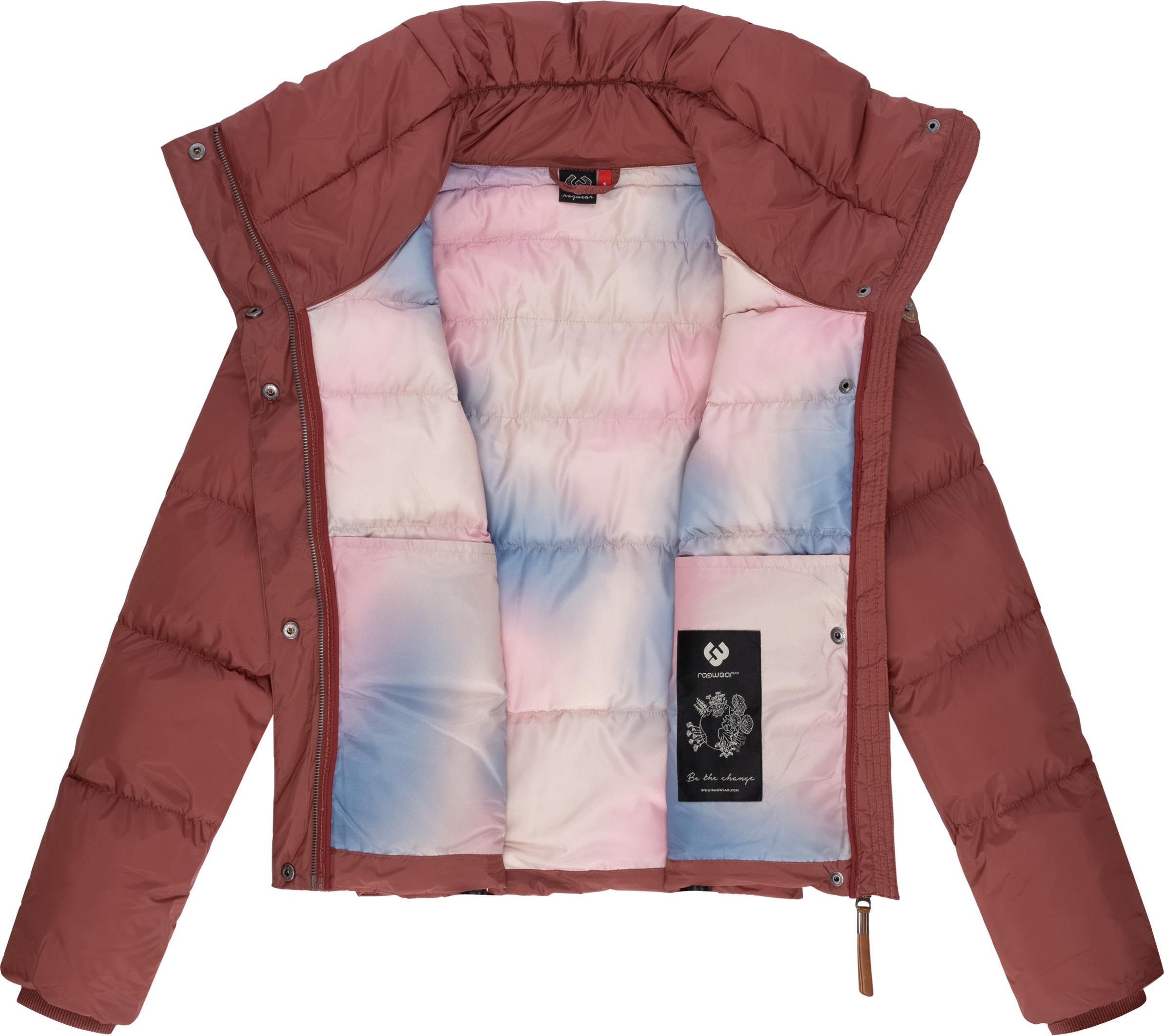 Ragwear Steppjacke »Lunis«, online cropped BAUR stylische, Winter ohne | kaufen Kapuze, Kurzjacke