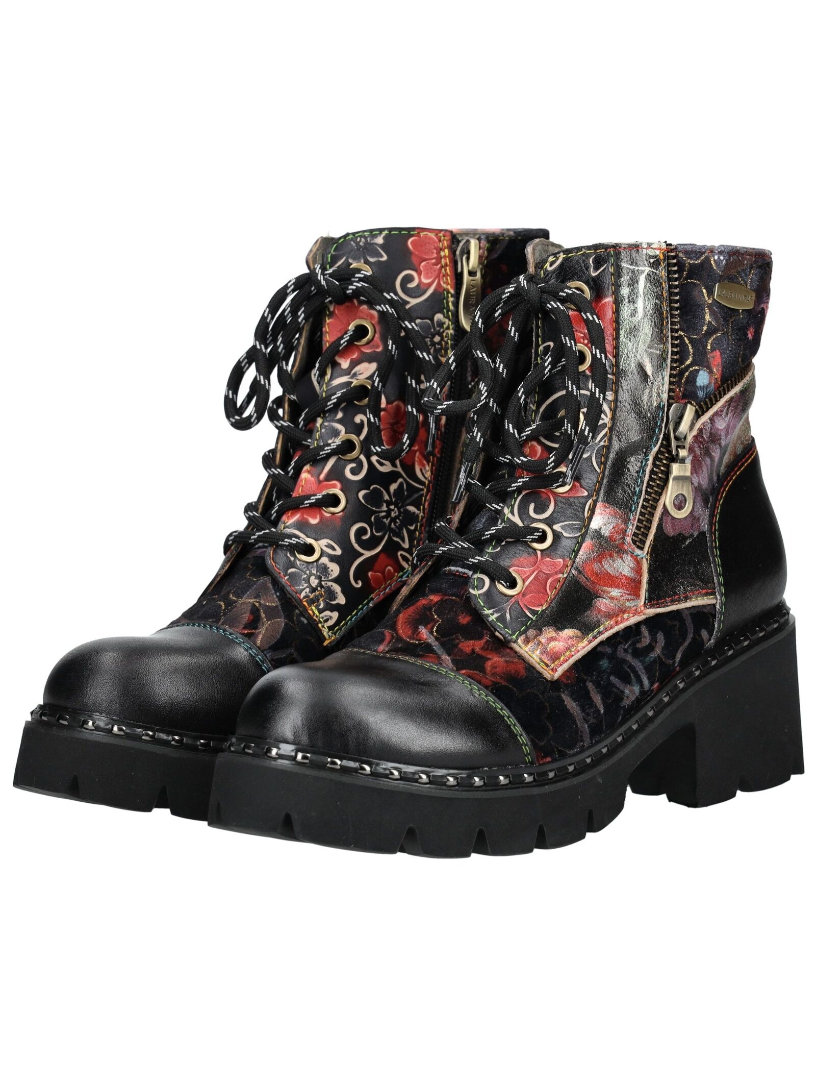 LAURA VITA Schnürstiefelette »LAURA VITA Stiefelette Leder/Textil«