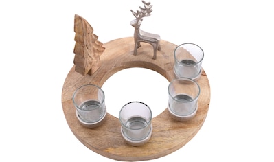 Myflair Möbel & Accessoires Teelichthalter »Weihnachtsdeko«, (1 St.), aus Mangoholz,... kaufen