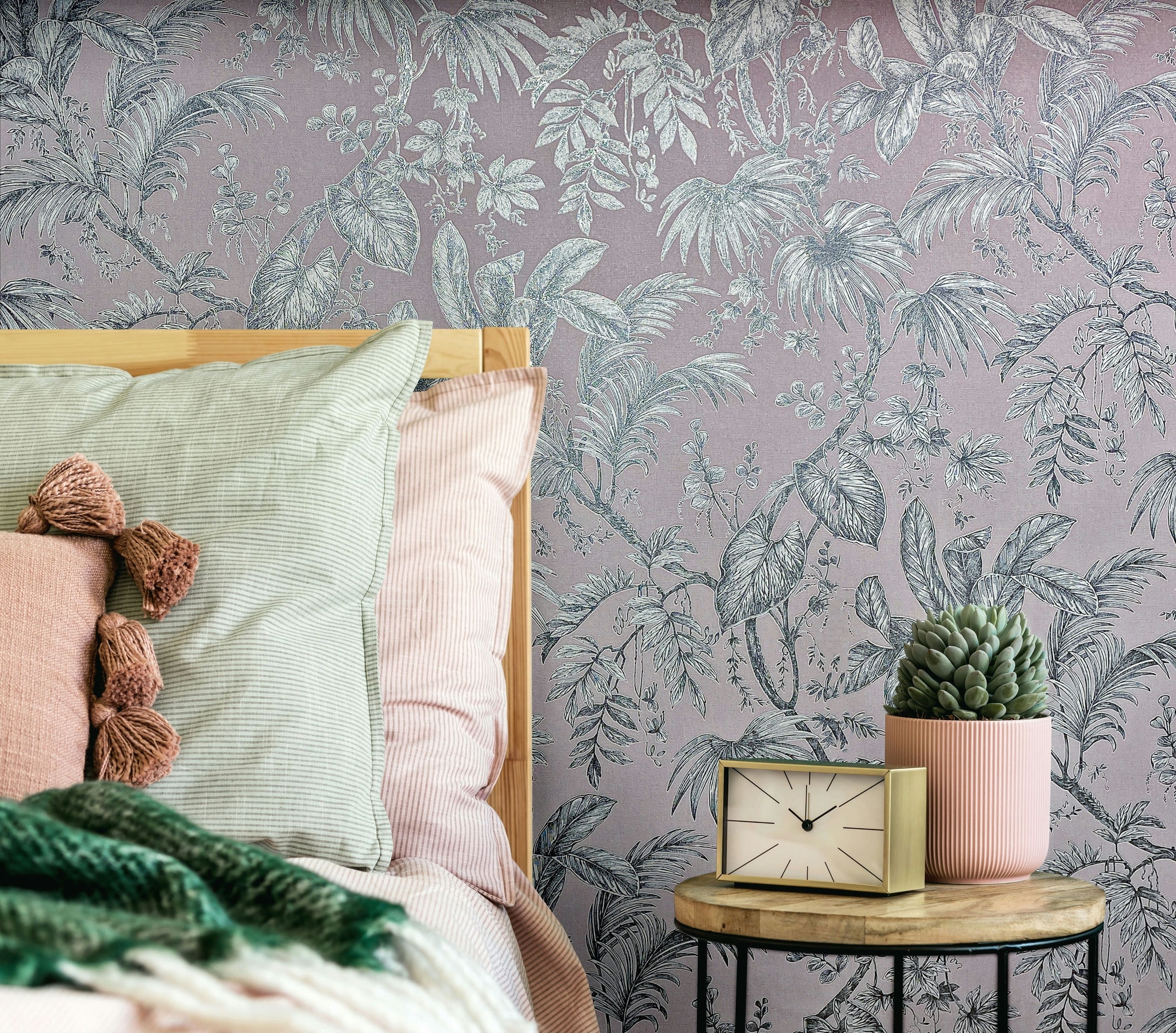 Marburg Vliestapete "Tranquil Tropics" botanisch moderne Tapete für Wohnzimmer Schlafzimmer Küche