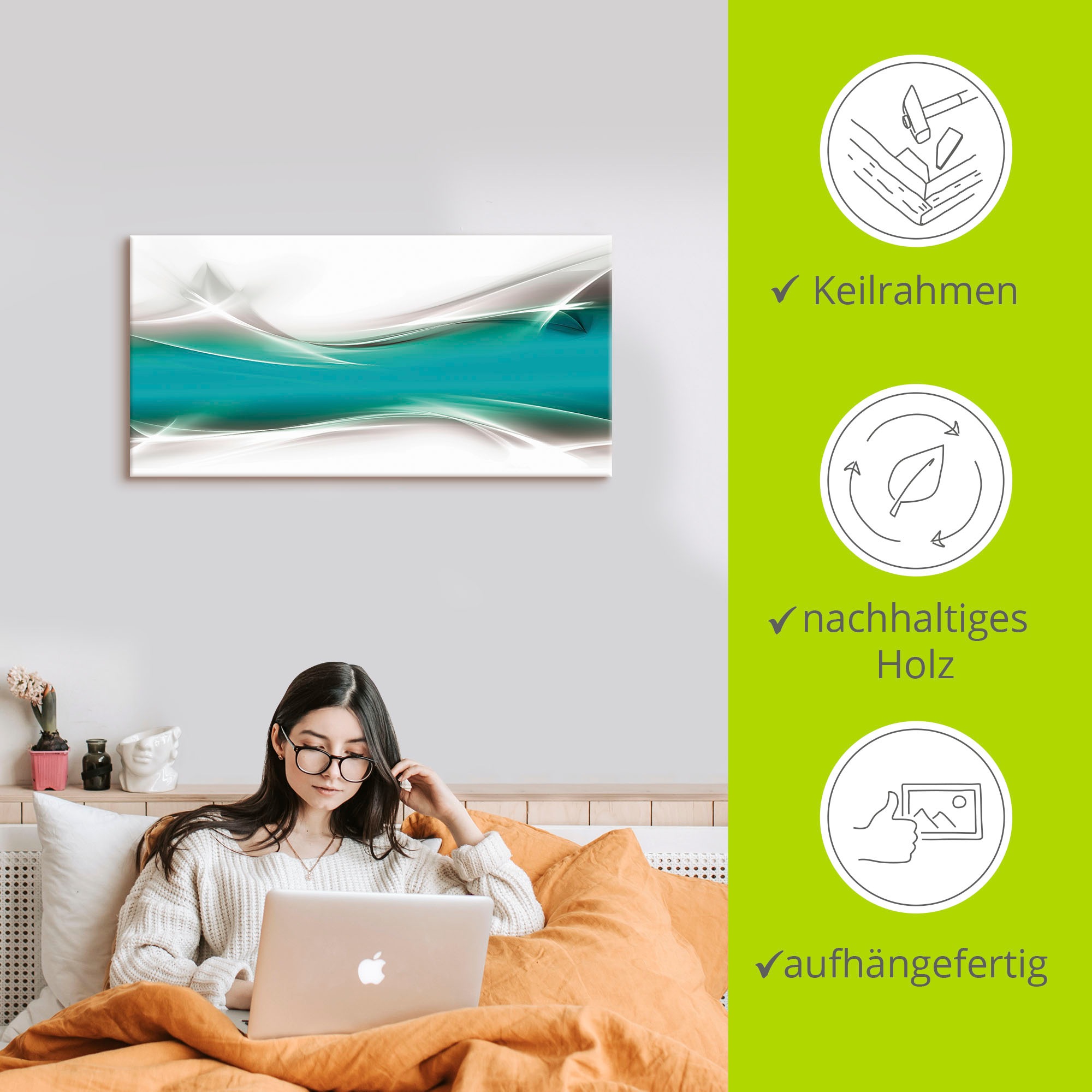 Artland Wandbild »Kreatives Element«, Gegenstandslos, (1 St.), als Alubild, Outdoorbild, Leinwandbild, Poster, Wandaufkleber