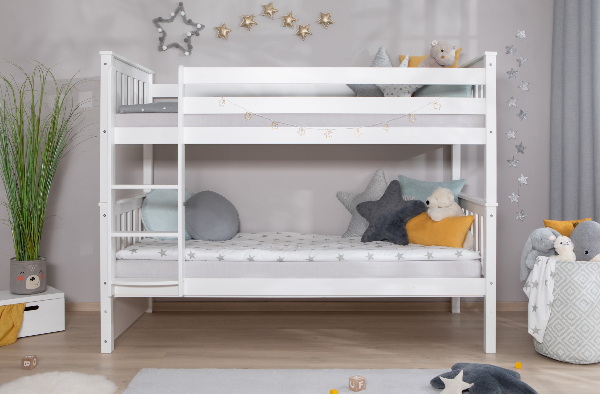 Ticaa Etagenbett »Sammy«, mit Rollrost, Kiefer