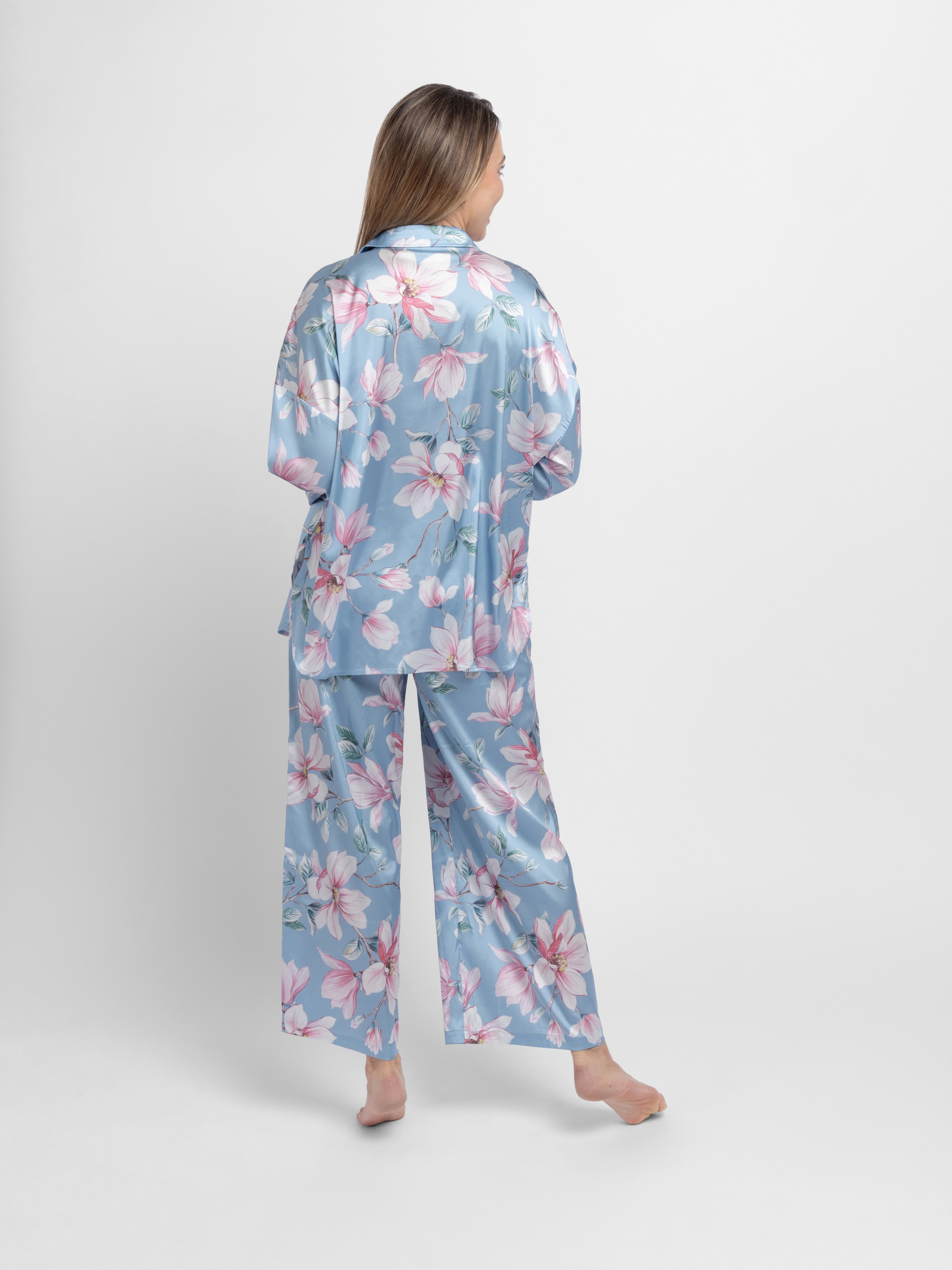 Dorina Pyjamahose »Bella«  florales Design, Gummizug, Bindeband, bequem
