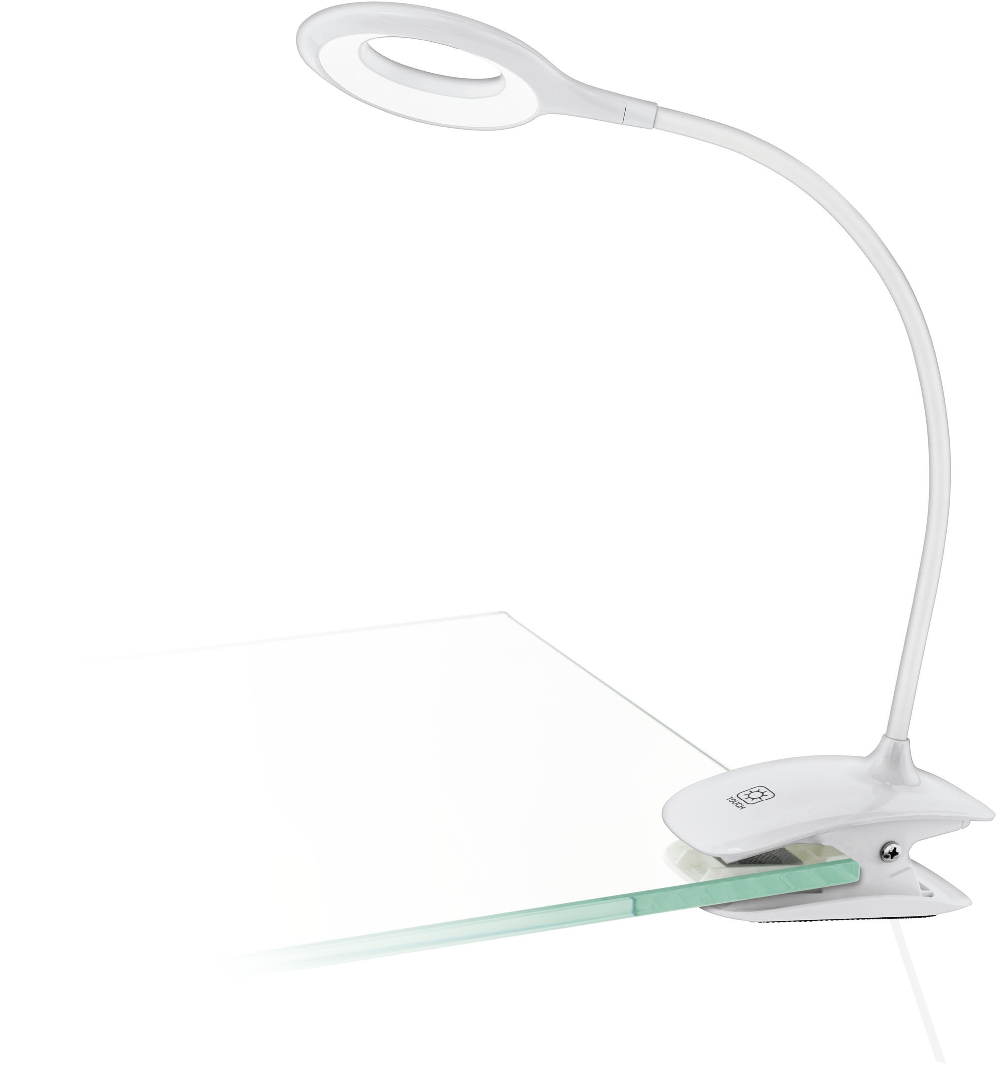 EGLO Klemmleuchte "CABADO Klemmlicht - Kunststoff - LED - 3,2W - IP20", weiß, 1, H: 47cm, 1 Stk., Leuchten, Klemmlampe, Schreibtischlampe, Leselampe, L12,5 x B6,5 x H47 cm, Klemmleuchte