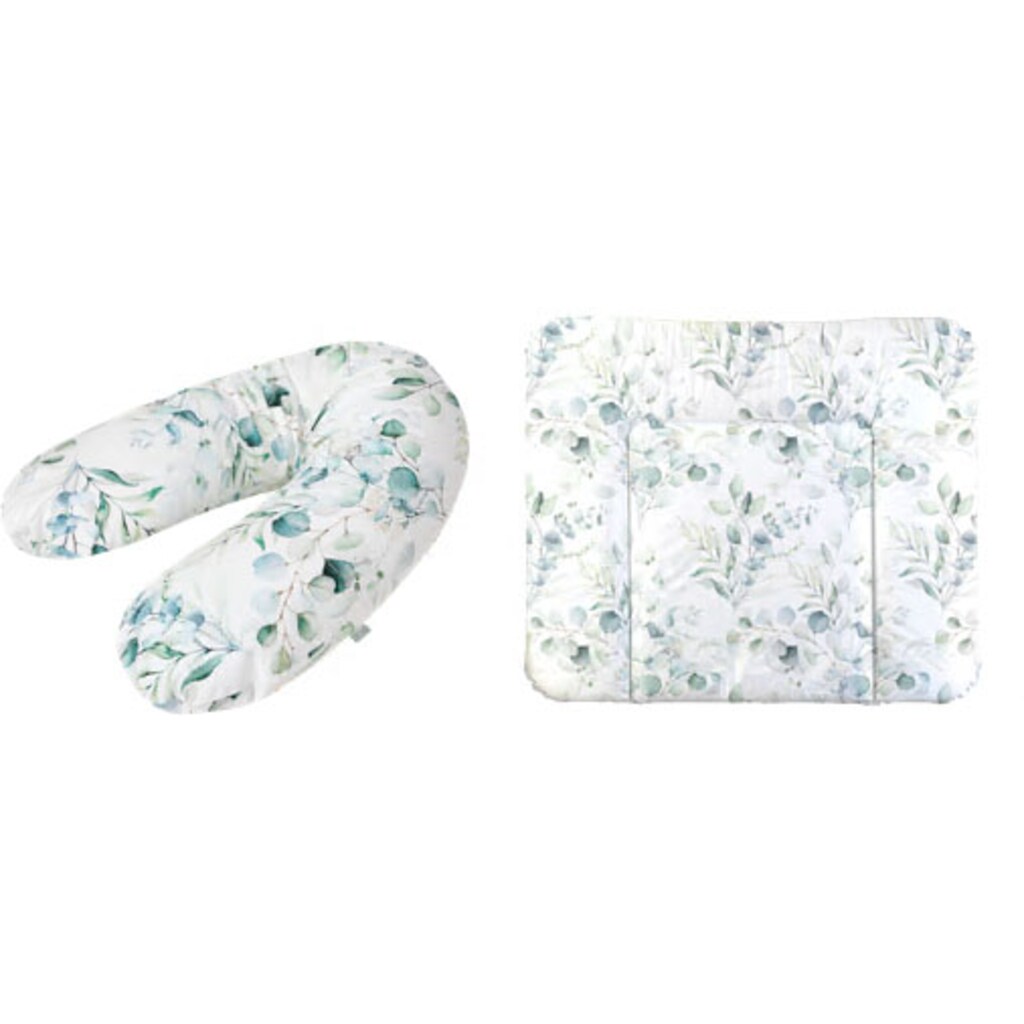 Rotho Babydesign Wickelauflage »Natural Leaves«, (Set, 2 tlg.)