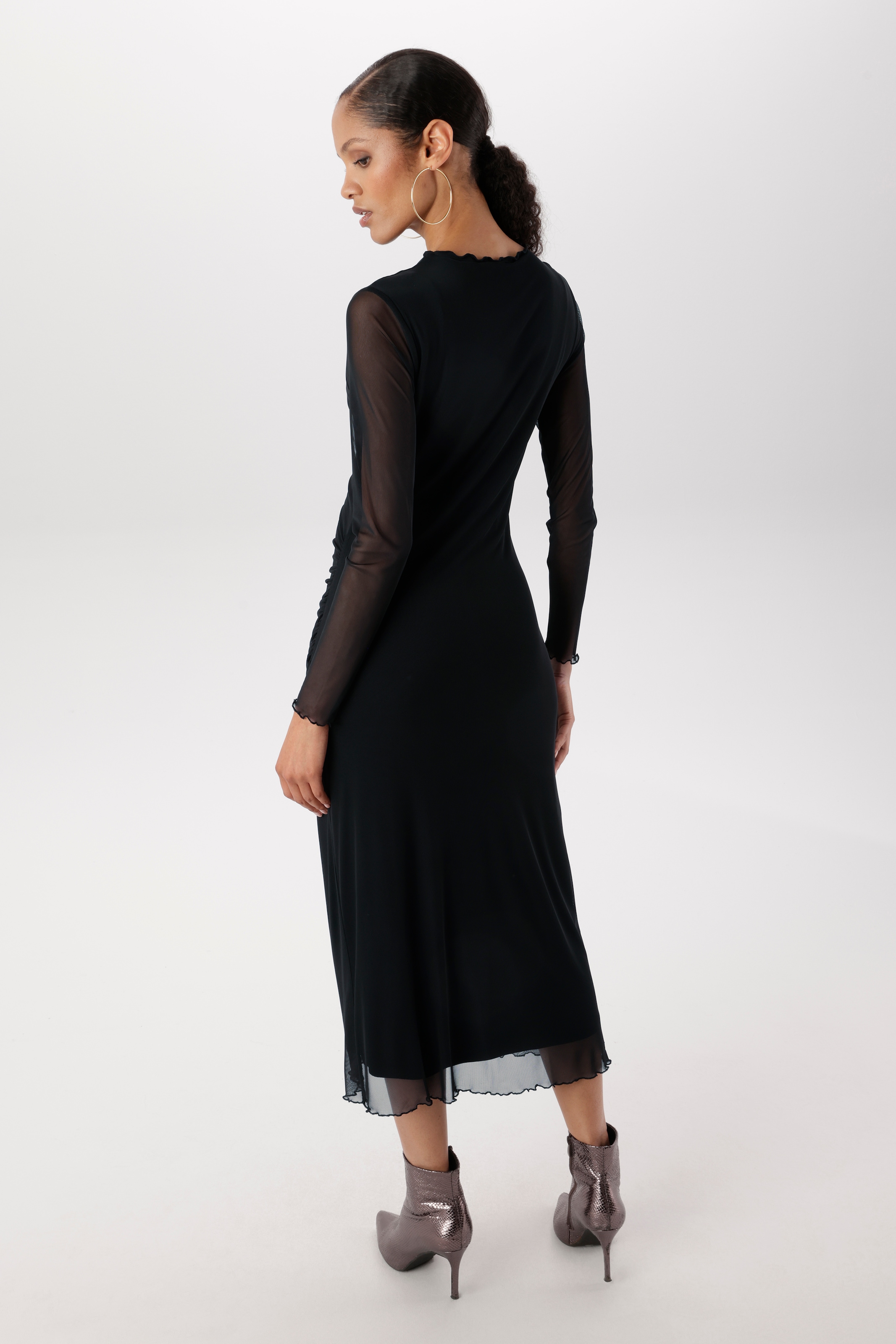Aniston SELECTED Maxikleid In Mesh-Qualiät und transparenten Ärmeln - NEUE KOLLEKTION