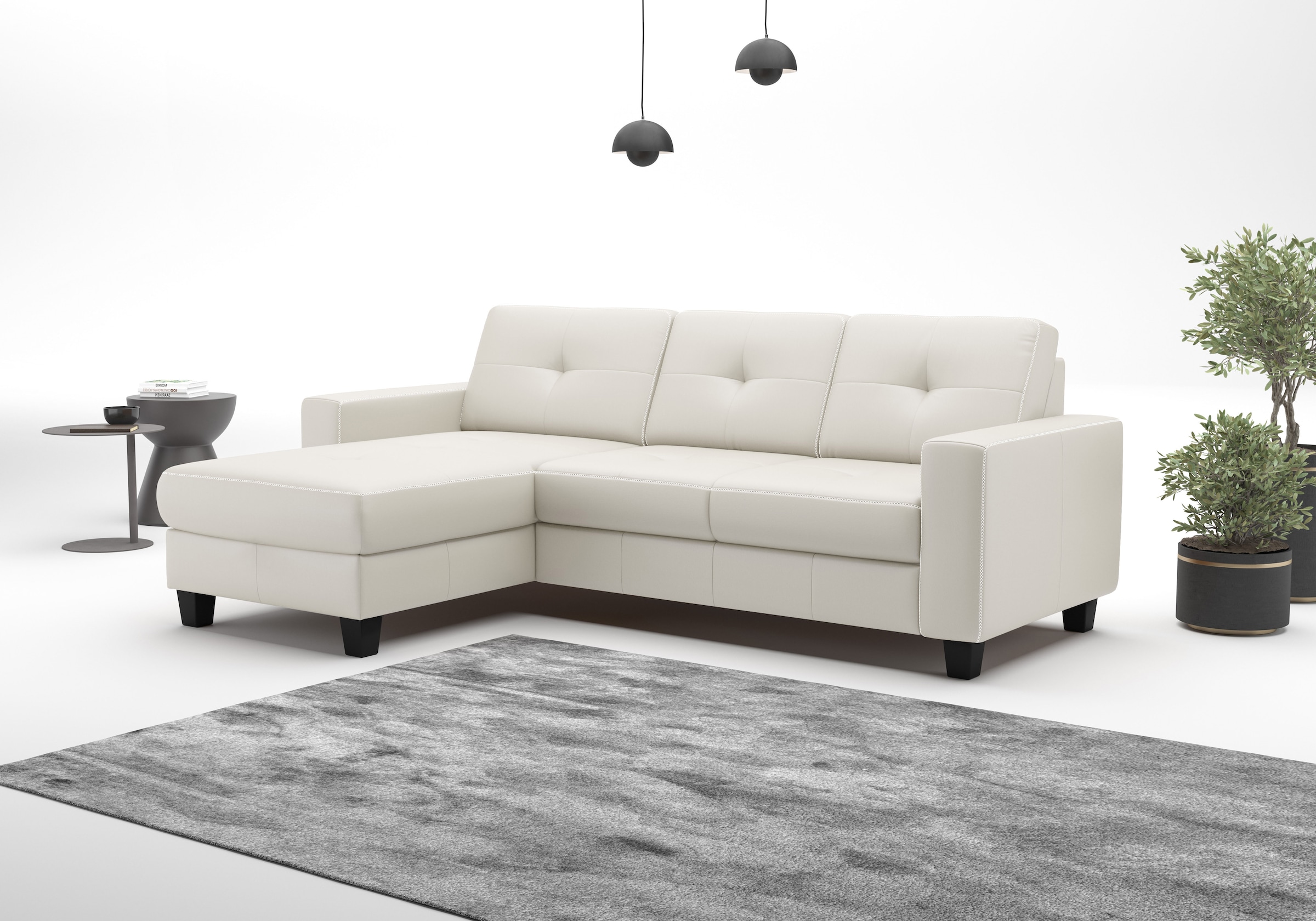 OTTO home Ecksofa "Varese" wahlweise mit Schlaffunktion und Bettkasten