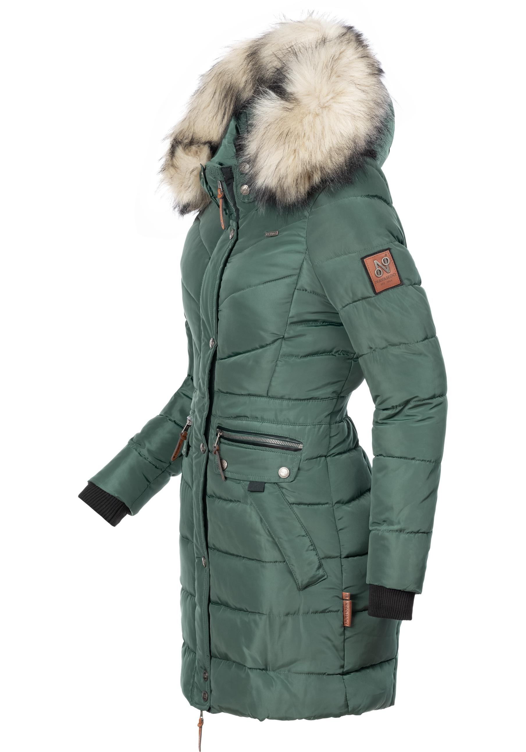 Navahoo Steppmantel »Paula«, stylischer Winter Parka m. edlem Fellimitat