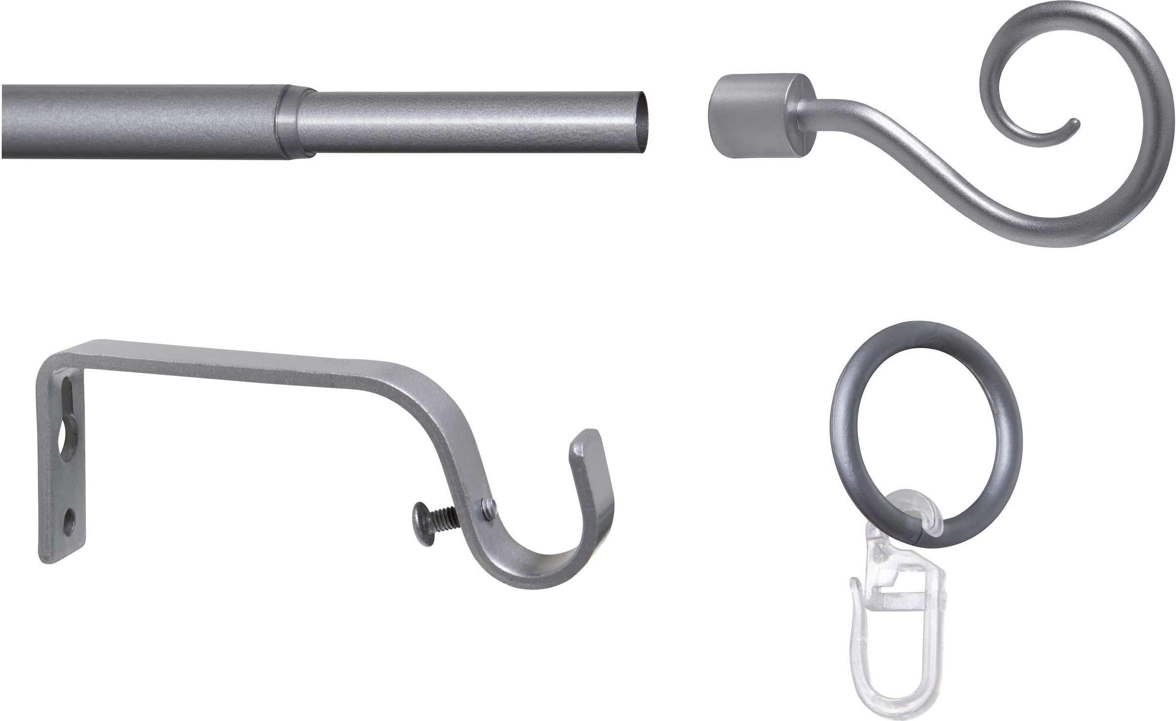 Thumbnail - mydeco Gardinenstange "Hook", 1 läufig-läufig, ausziehbar