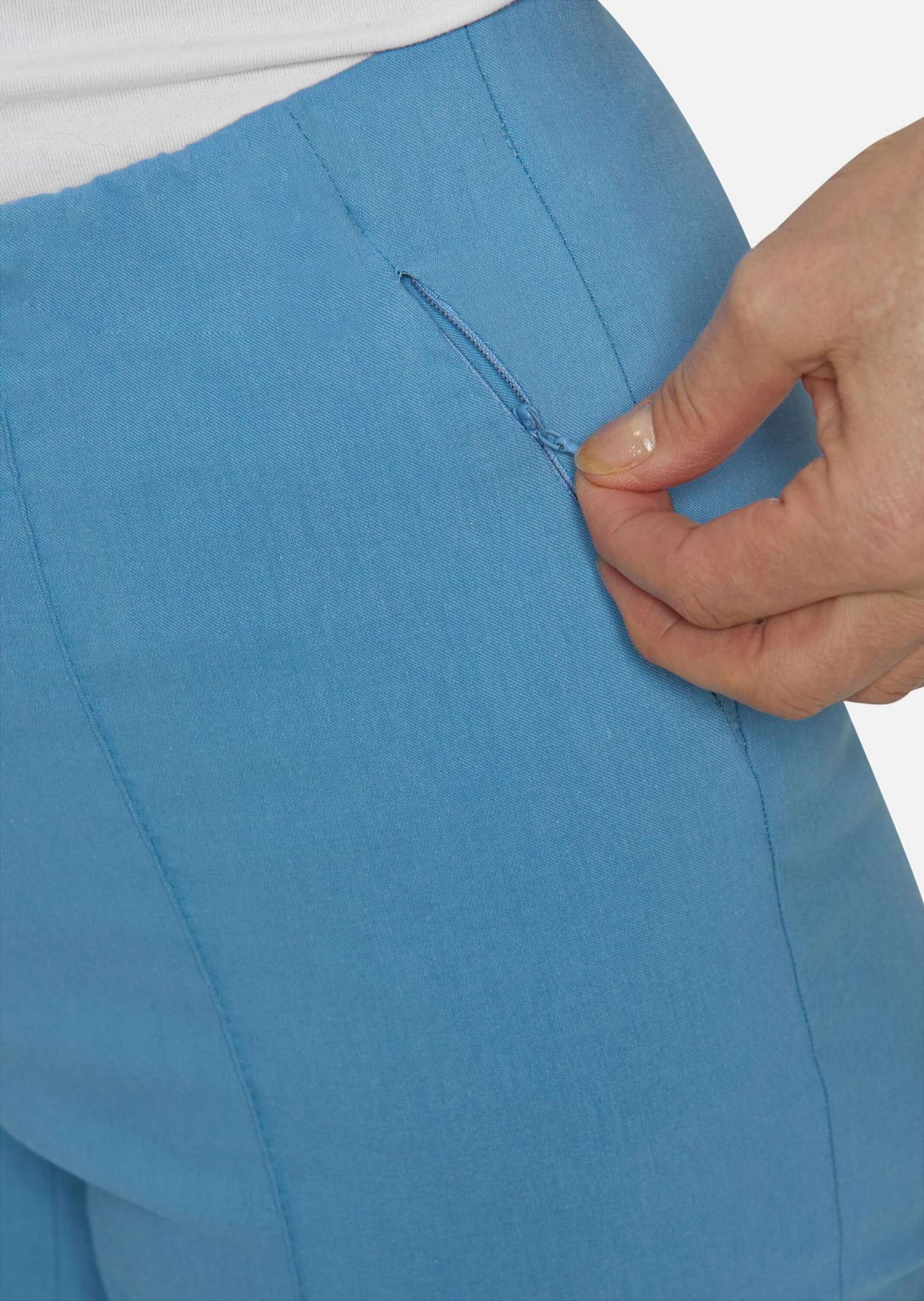 GOLDNER 7/8-Hose »Kurzgröße Moderne Hose mit streckenden Biesen«