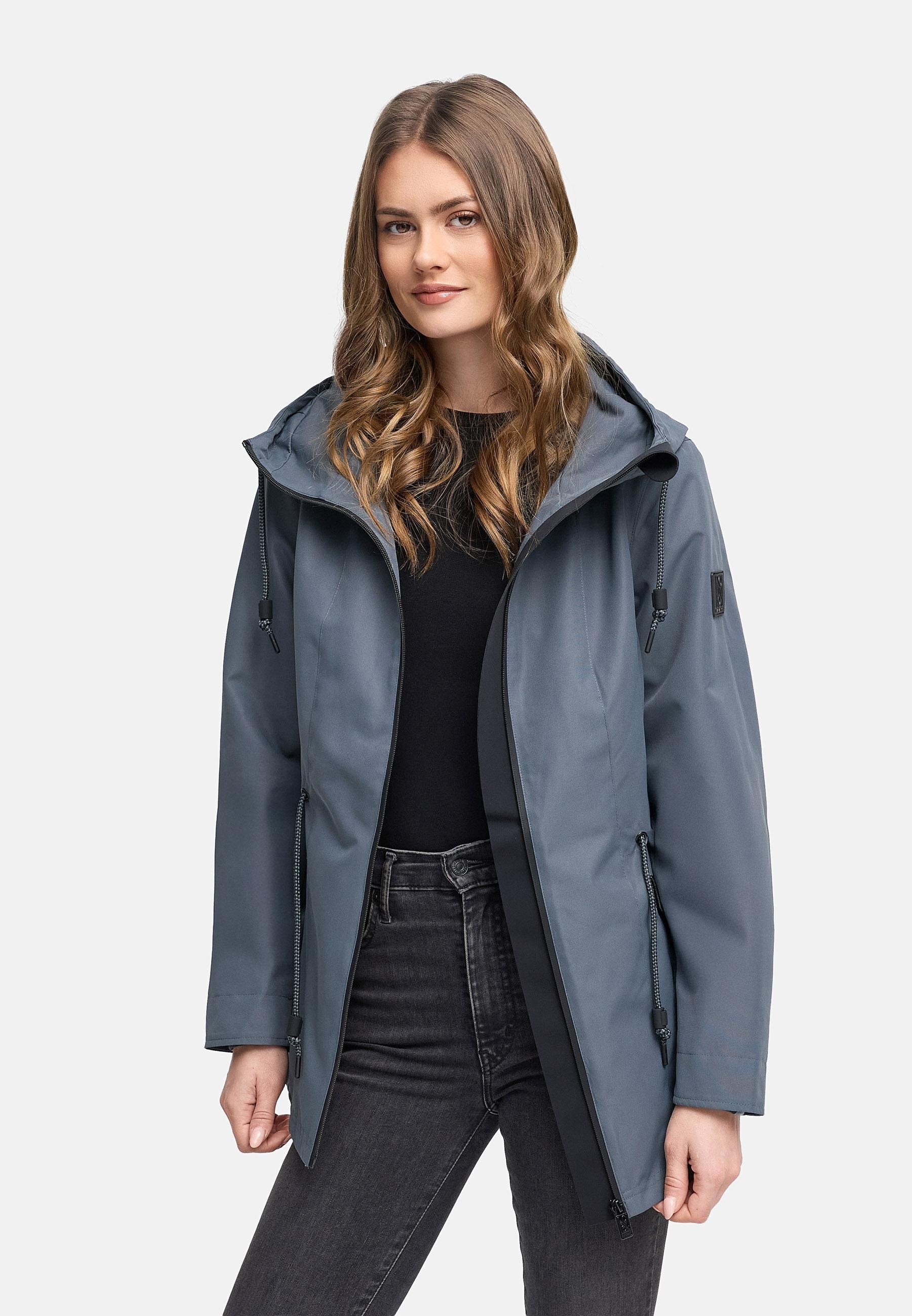 Navahoo Outdoorjacke »Blumentanz 14« mit Kapuze Übergangsjacke mit wasserdichtem Verschluss