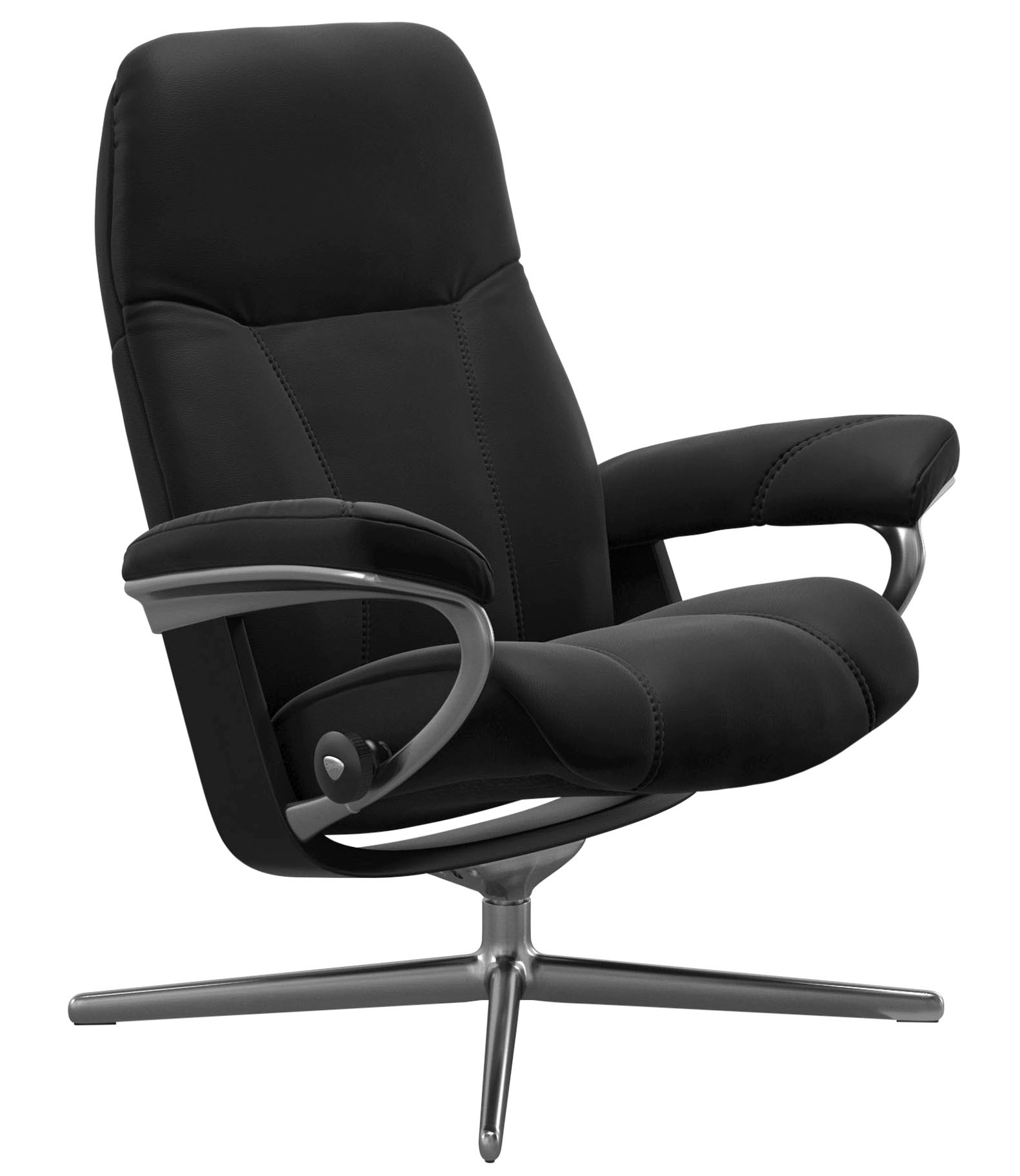 Stressless® Relaxsessel »Consul«, mit Cross Base, Größe S, M & L, Holzakzent Schwarz