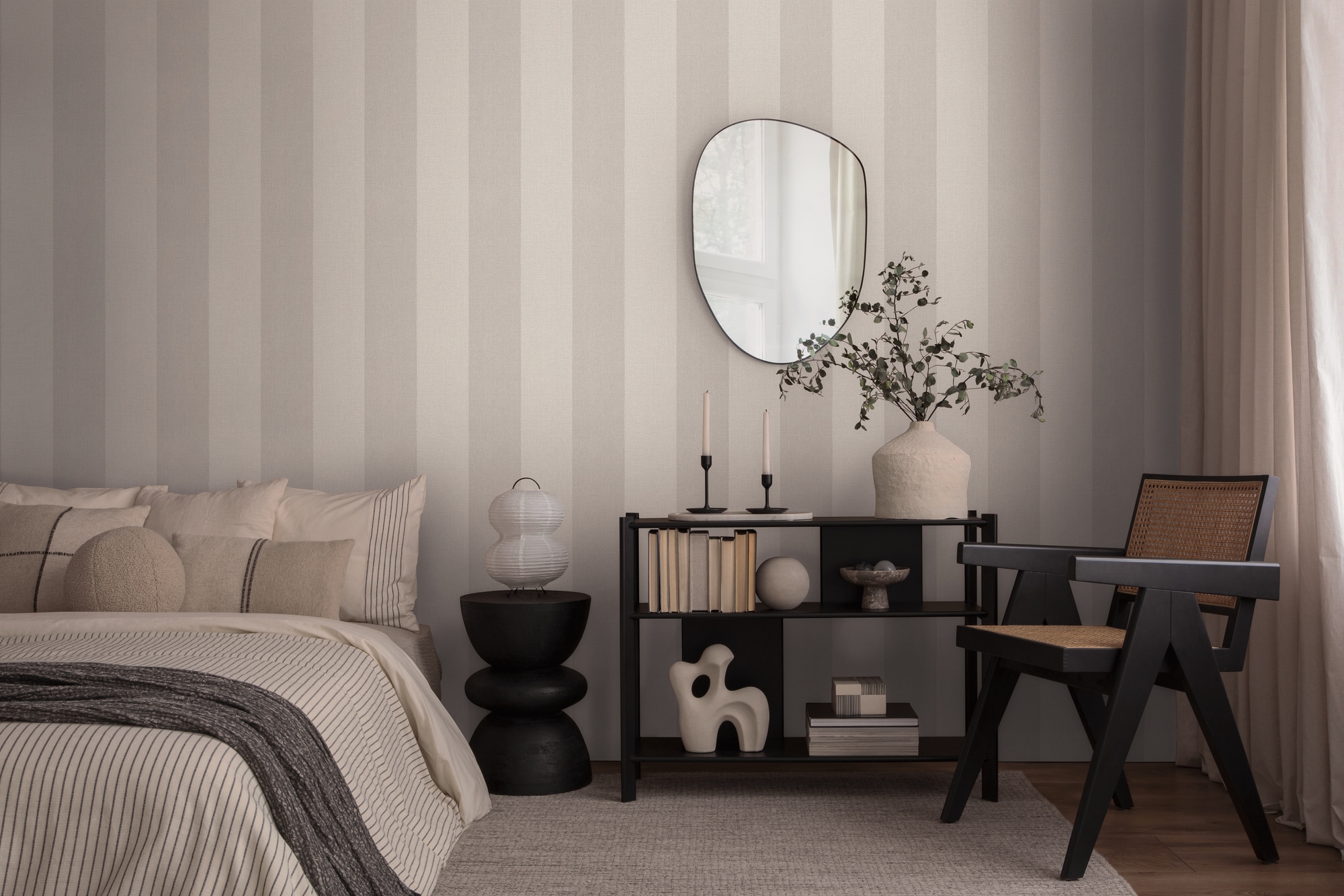 A.S. Création Vliestapete »Pure Elegance Streifen Tapete Mustertapete Landhaus Landhaus«, matt, Vliestapete gestreift für Schlafzimmer Küche Wohnzimmer Streifen Flur