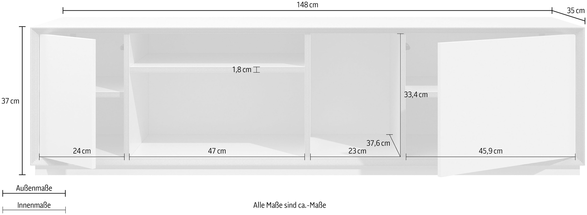 Müller SMALL LIVING Lowboard »VERTIKO WIDE«, passend zur Serie »VERTIKO«