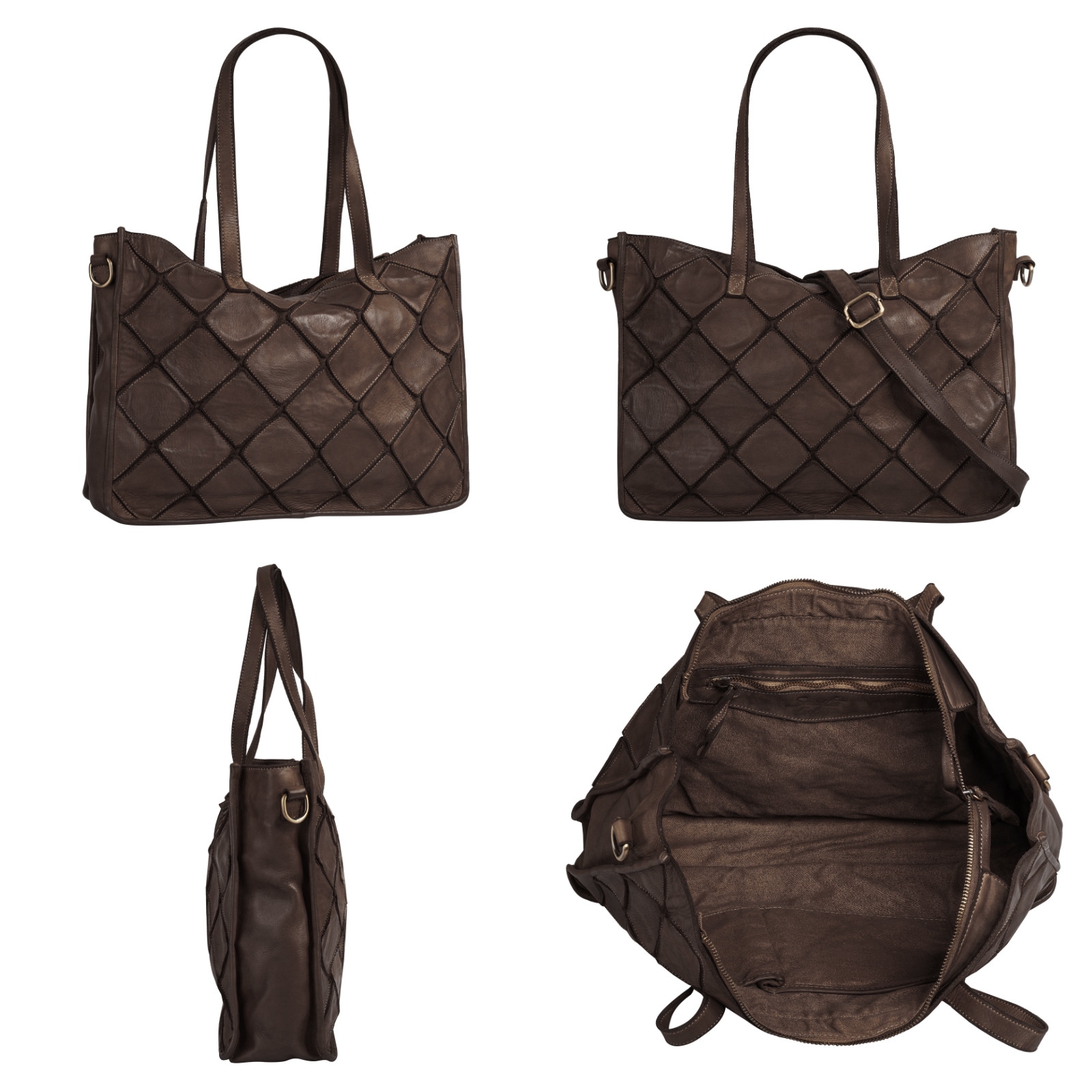 Samantha Look Shopper, echt Leder, Made in Italy