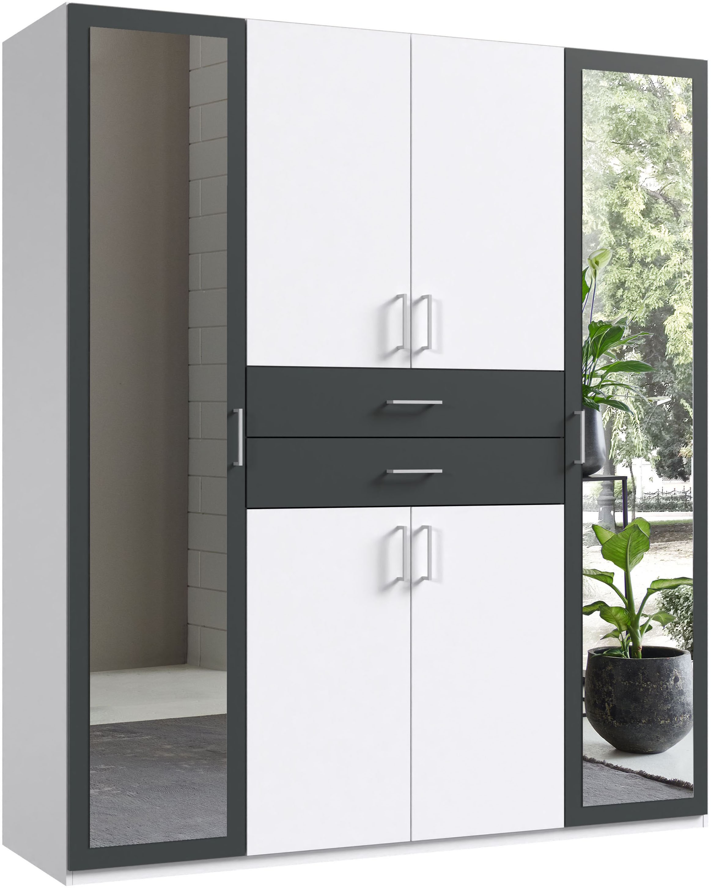 Wimex Kleiderschrank "Diver Drehtürenschrank mit Spiegel, in der Breite 180cm" Bestseller Schlafzimmerschrank