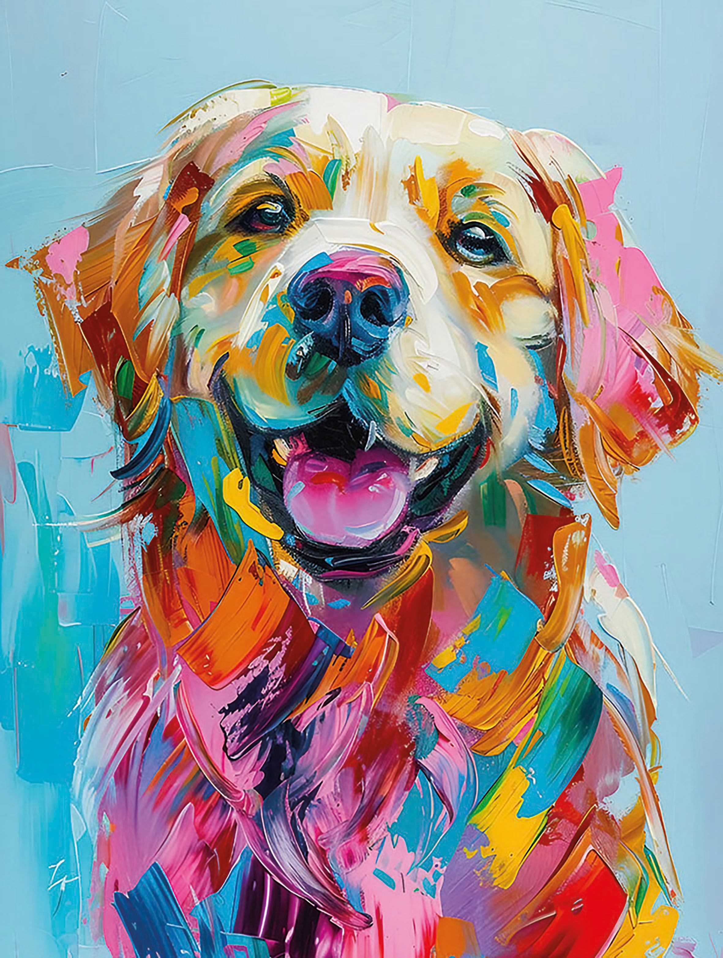 Bönninghoff Leinwandbild, Hund-Hunde-Hundebilder-Tiere-Kunst-Pop Art, (1 St günstig online kaufen
