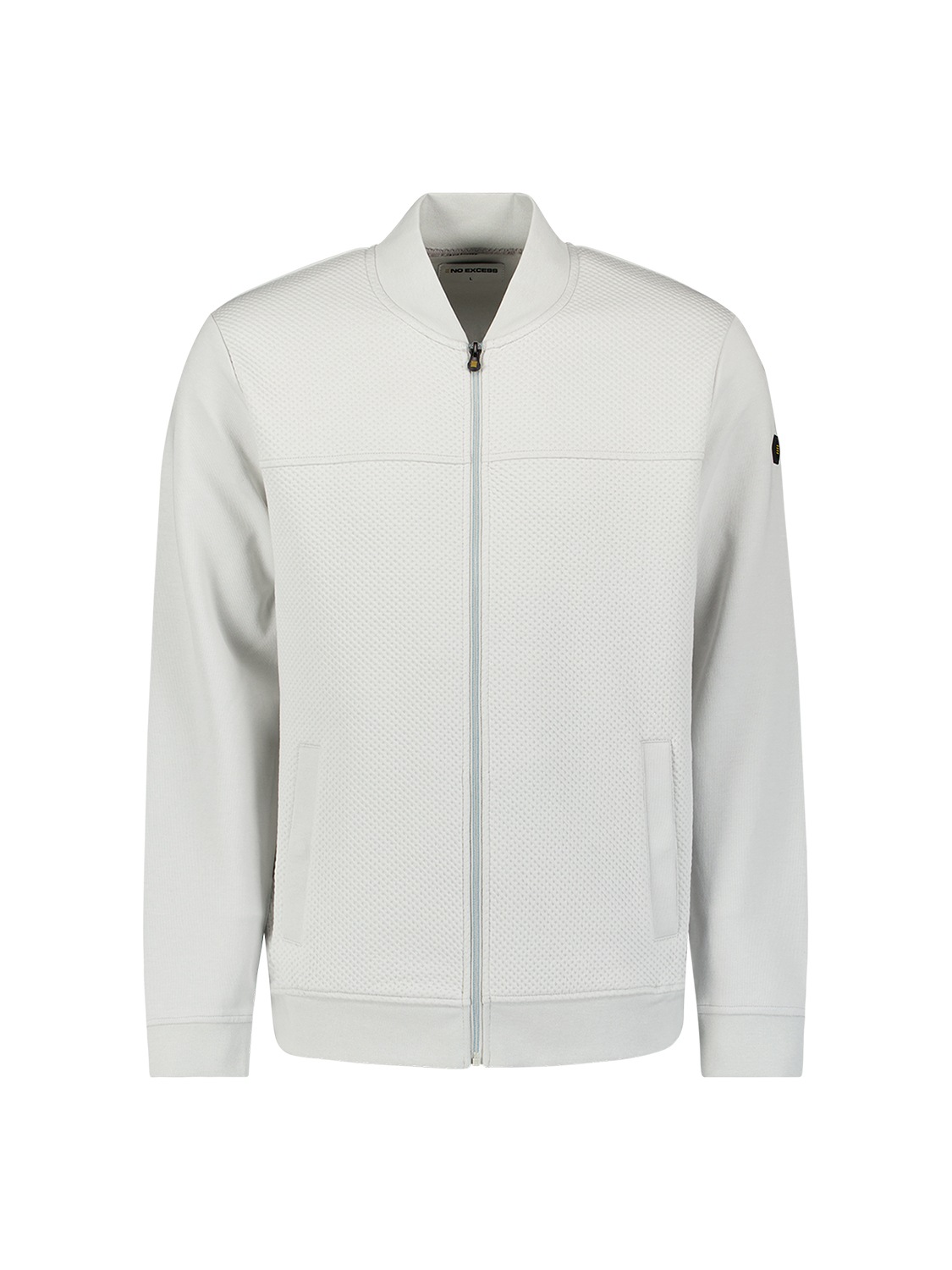 NO EXCESS Sweater »No Excess Jacquard sweatshirt mit Vollreißverschluss«