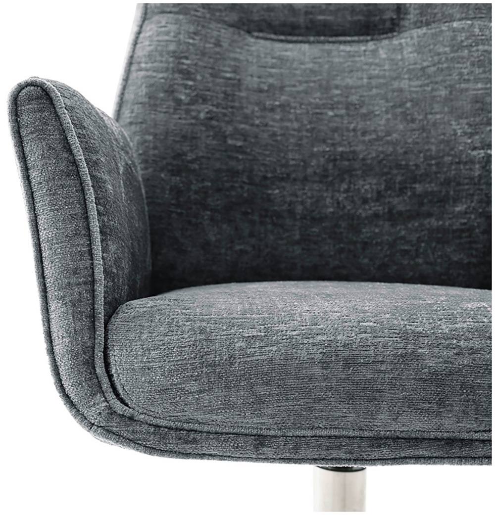 MCA furniture Esszimmerstuhl »DIVERIA«, Chenilleoptik, (2er-Set) 4-Fuss-Stuhl,drehbar 360°,belastbar 120 kg,Sitzhöhe ca. 50cm