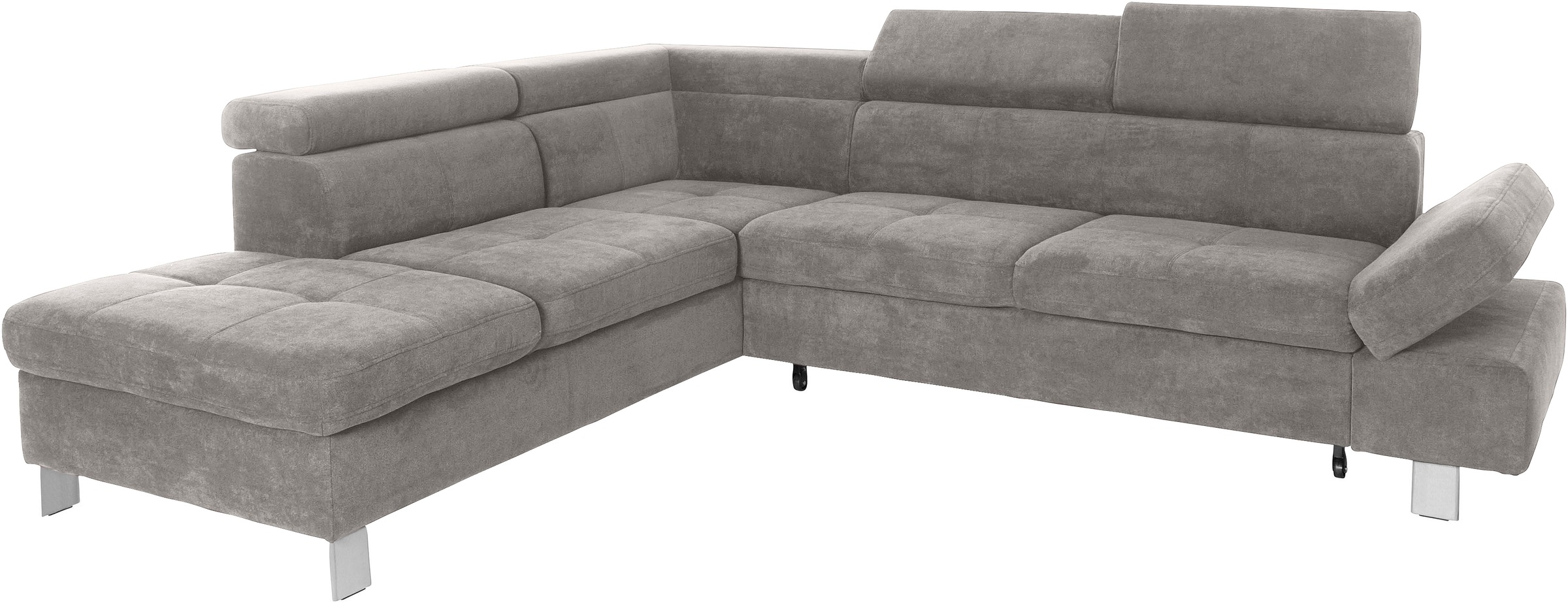 exxpo - sofa fashion Ecksofa »Fiji, L-Form«, mit Kopf- bzw. Rückenverstellung, wahlweise mit Bettfunktion