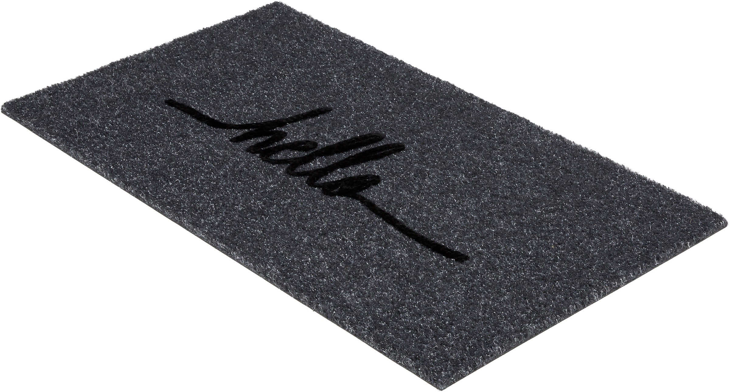 ASTRA Fußmatte »Power Flock 3«, rechteckig, 10 mm Höhe, Flock Fussmatte, Türmatte mit Schriftzug, wetterfest