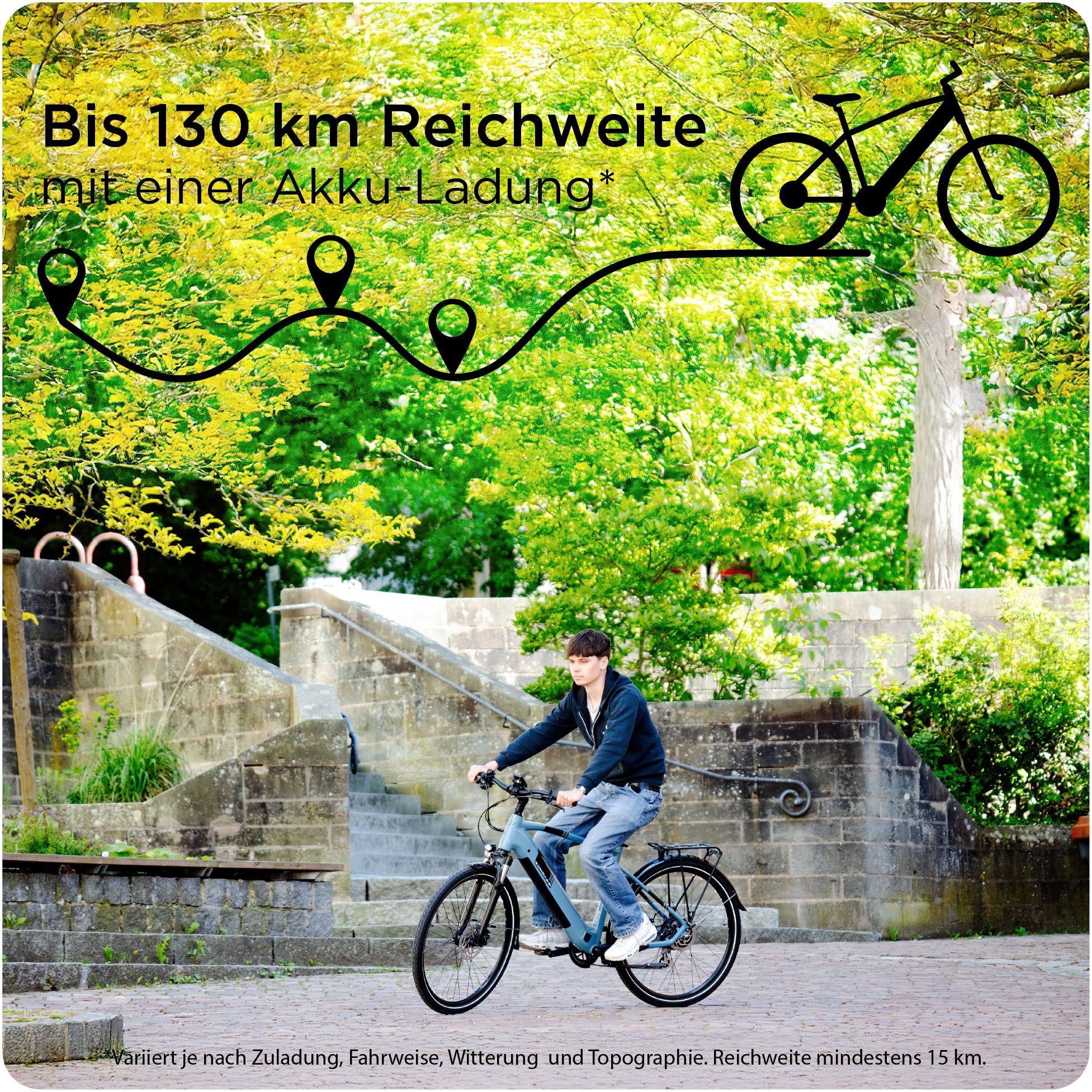 Zündapp »Z810« 8 Gang Shimano Altus RD-M310 Schaltwerk Kettenschaltung Heckmotor 250 W Pedelec, Elektrofahrrad für Damen und Herren