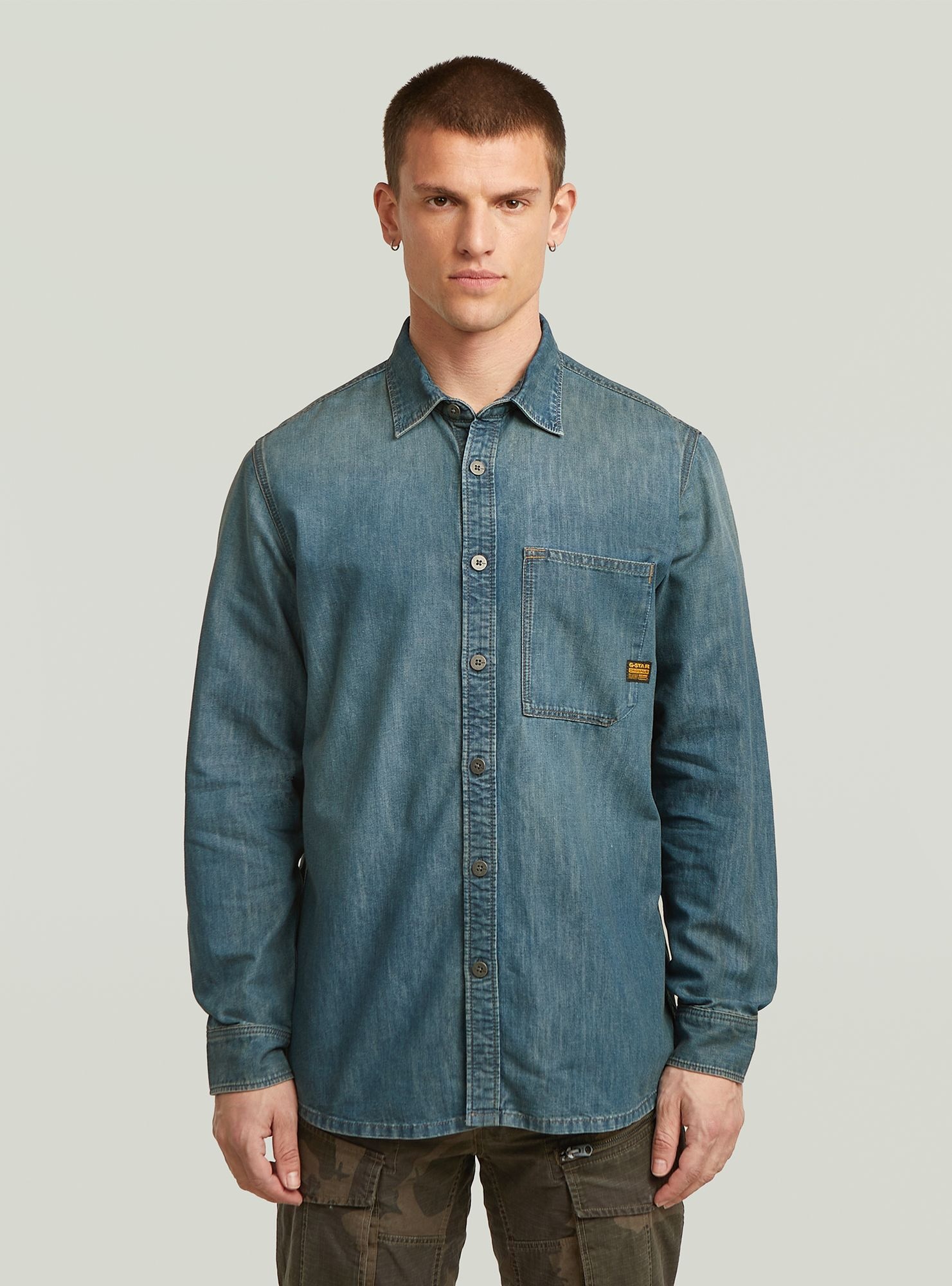 G-STAR Langarmshirt "Regular One-Pocket Shirt" günstig online kaufen