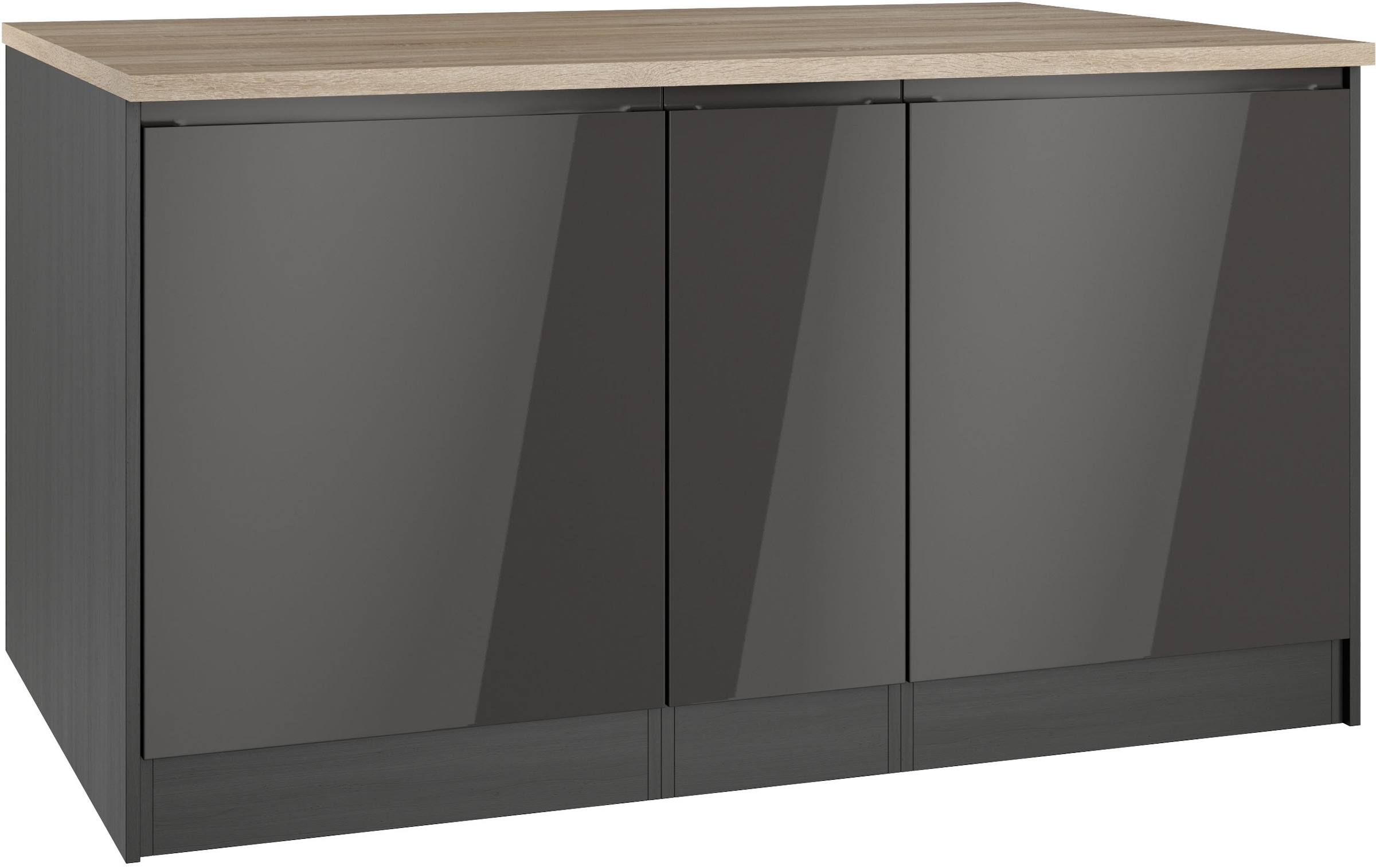 HELD MÖBEL Kücheninsel »Virginia«, Breite 153 cm, MDF-Fronten, Flaschenregal