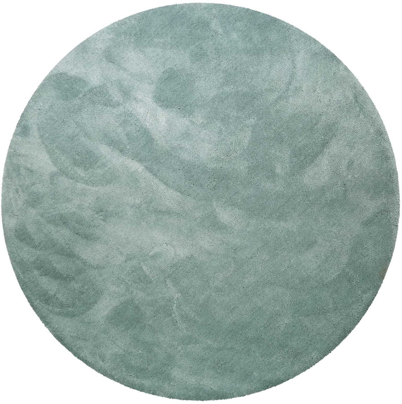 Homie Living Teppich "Pisa" rund 25 mm Höhe Hochflor, Microfaser, uni, weich, Shaggy, Wohnzimmer, Schlafzimmer