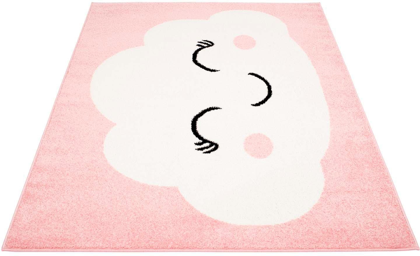 Carpet City Kinderteppich »Bubble Kids 1324« rechteckig 11 mm Höhe Spielteppich, Wolke, Weicher Flor, Pflegeleicht, Kinderzimmer