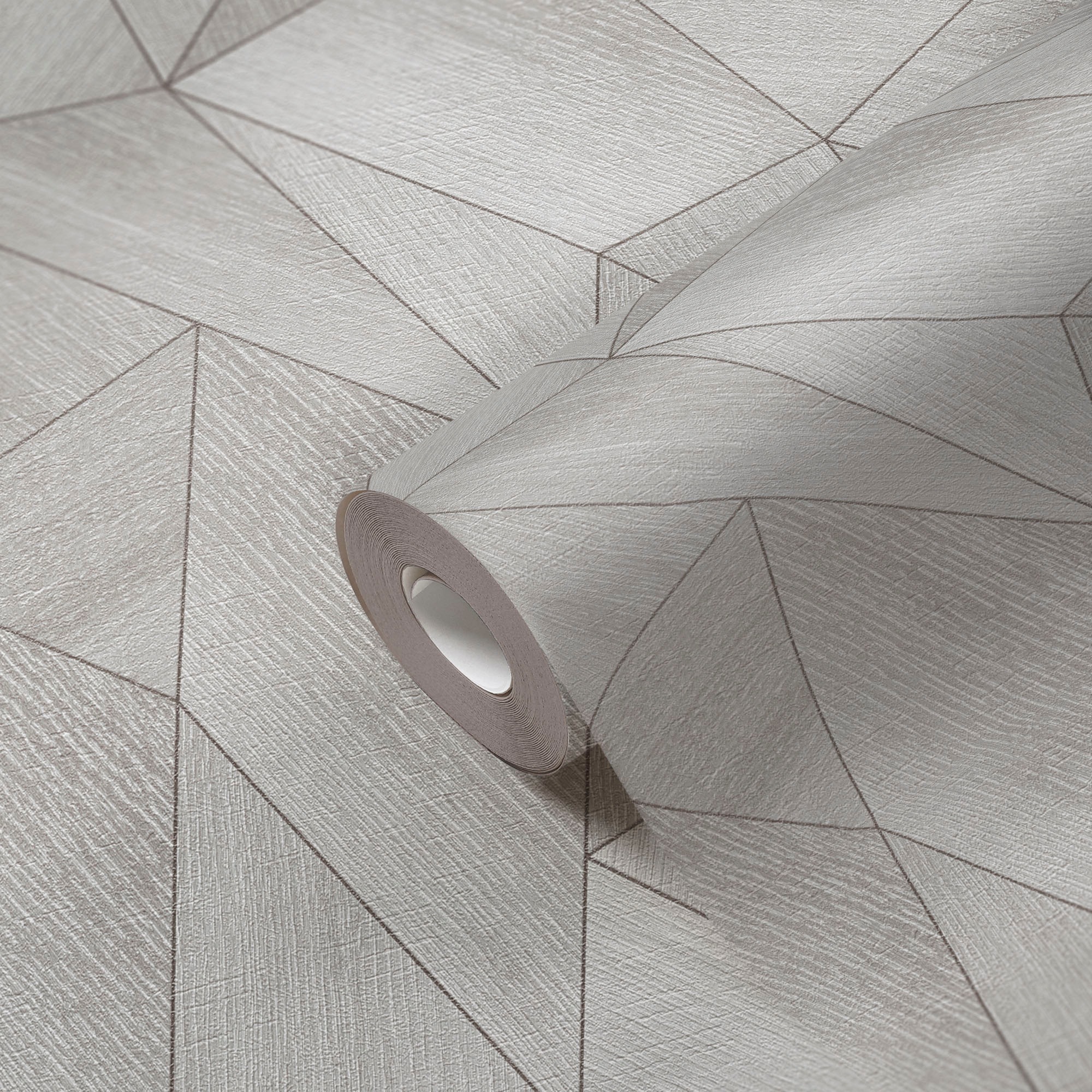 living walls Vliestapete »Geometrische Tapete aus Holzoptik - Vliestapete« leicht glänzend strukturiert Moderne Tapete mit Holzstruktur