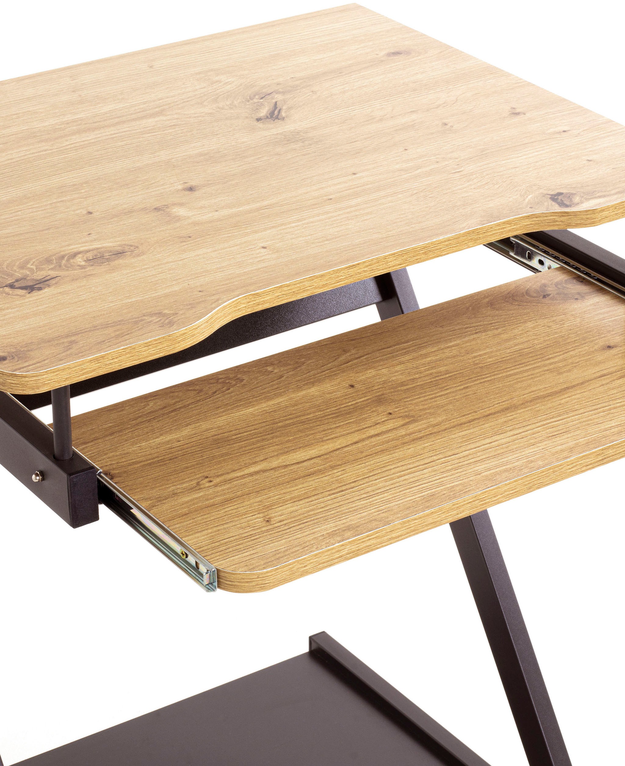 HAKU Computertisch »IT-Wagen, Notebookwagen, Schreibtisch« 1 Stk. tlg. rechteckig - aus MDF Braun B/T/H 60/49/76 cm