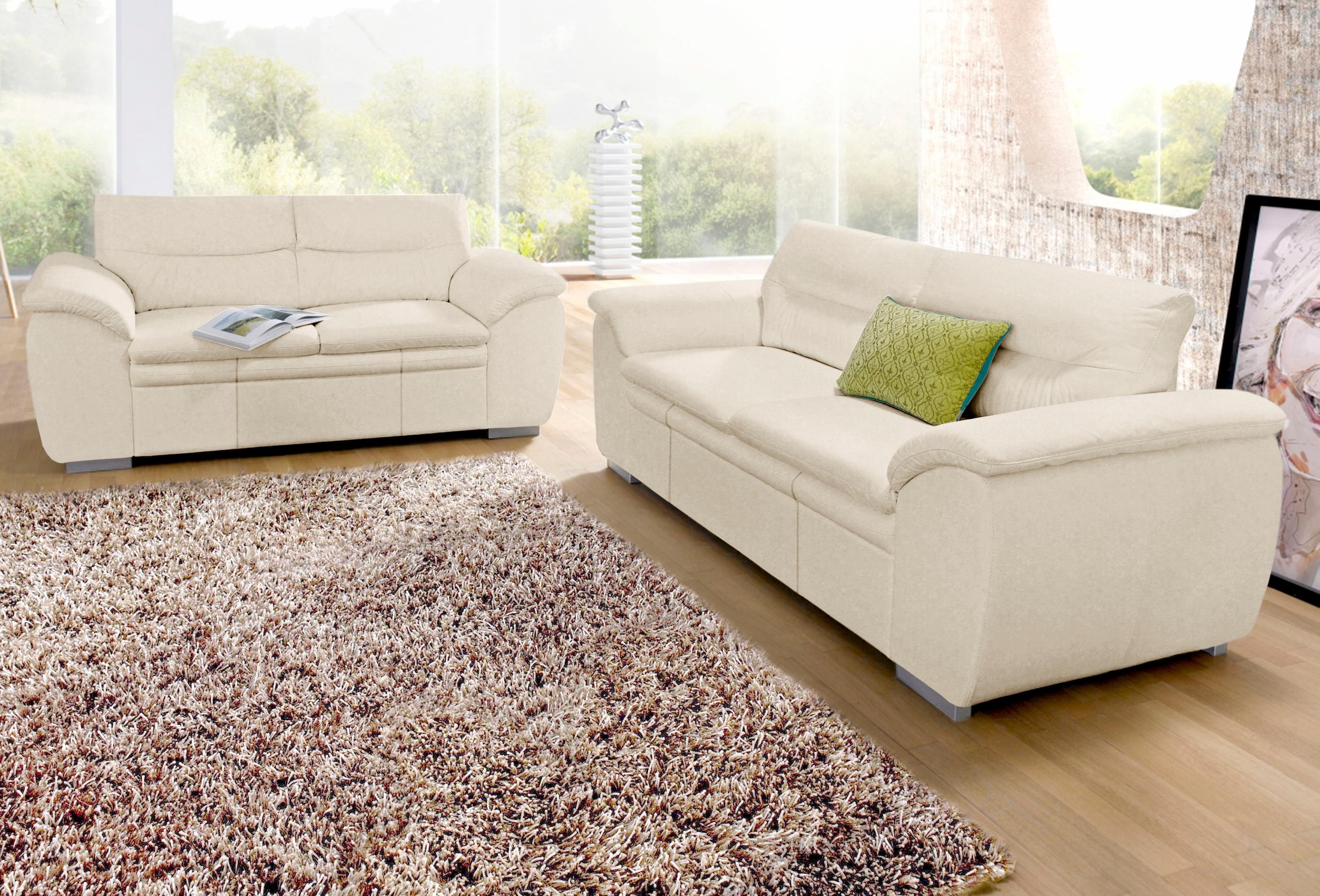 COTTA Polstergarnitur »Leandra«, Set bestehend aus: 2-Sitzer & 2,5-Sitzer
