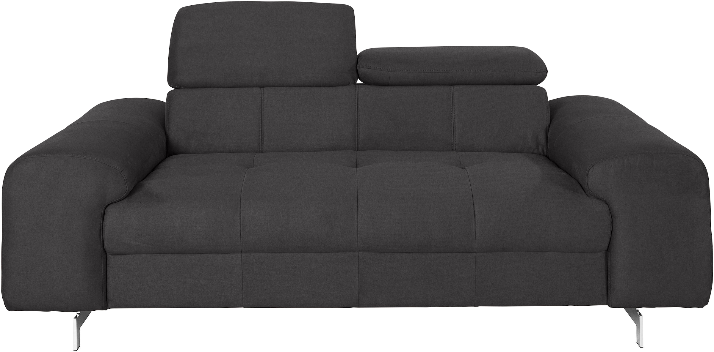 COTTA 2-Sitzer »Chef«, Big-Sofa mit Kopfteilverstellung, edle Metallkufen
