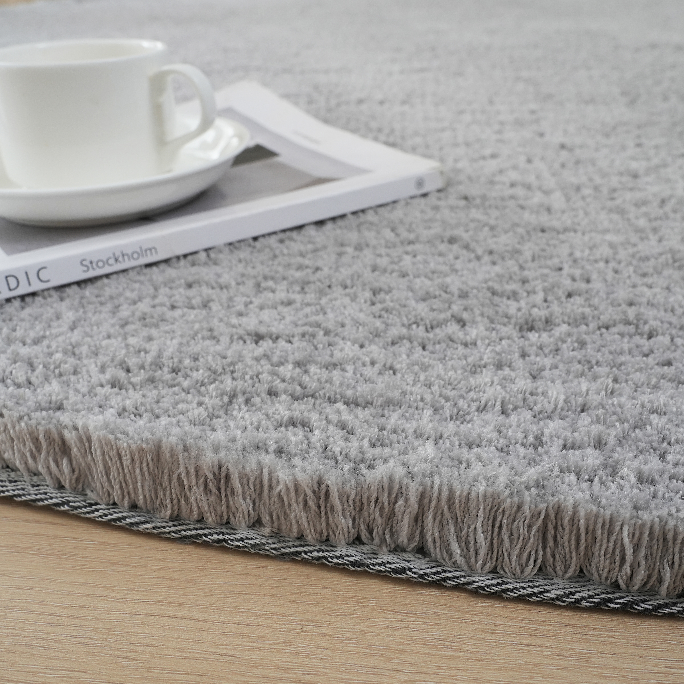 my home Hochflor-Teppich »Microfaser Teppich Magong, besonders weich, sehr feiner Flor«, rund, 25 mm Höhe, unifarben, weiche Teppiche, Wohnzimmer, Schlafzimmer, Kinderzimmer