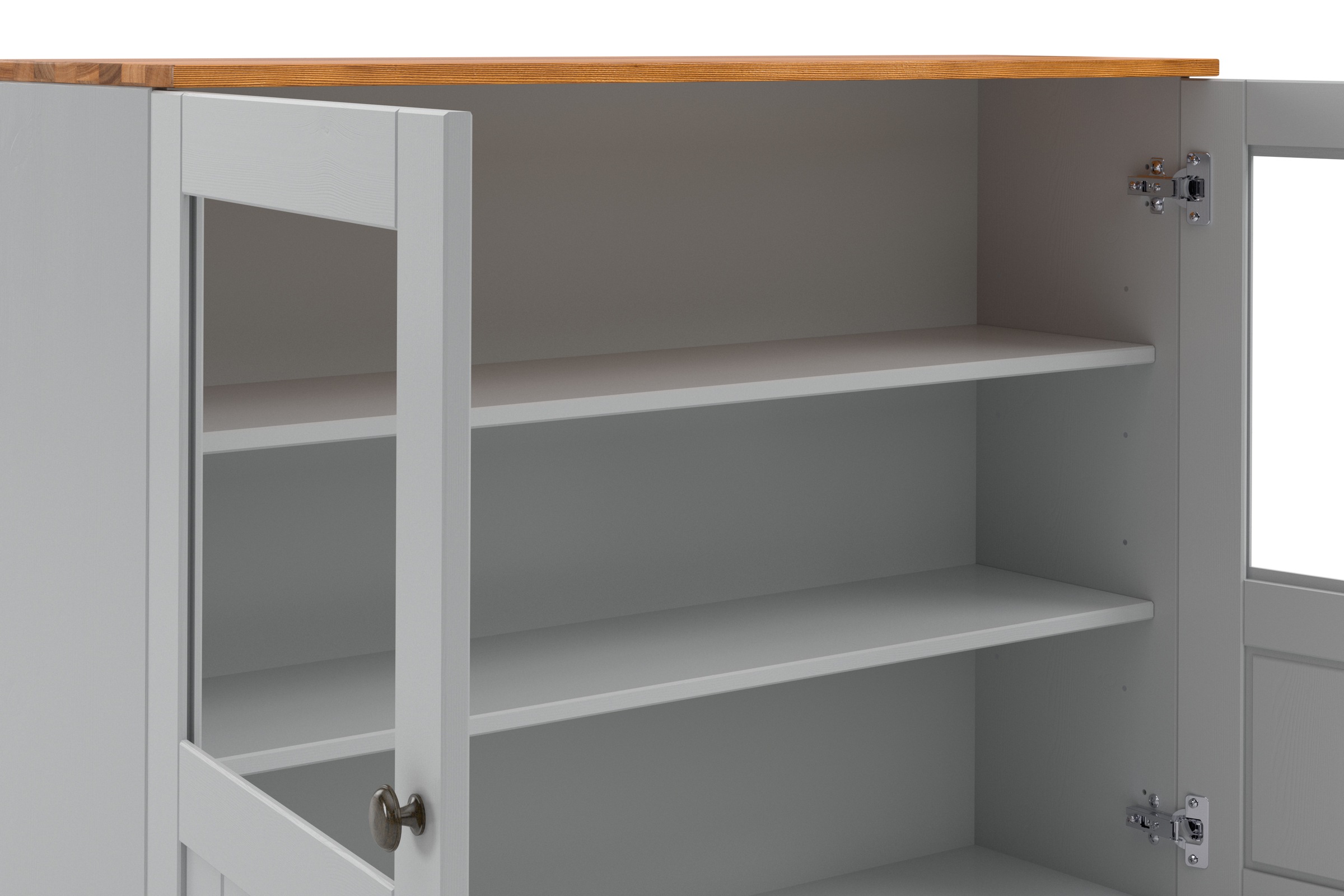 Home affaire Hängeschrank »Alby2«, Mit Metallgriffen und Glastüren, Breite 100 cm