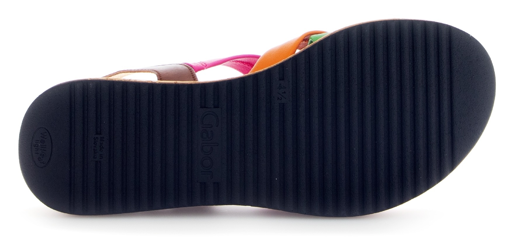 Gabor Keilsandalette »FLORENZ«, Plateau, Sommerschuh, in farbenfrohem Design, Weite G (=weit)
