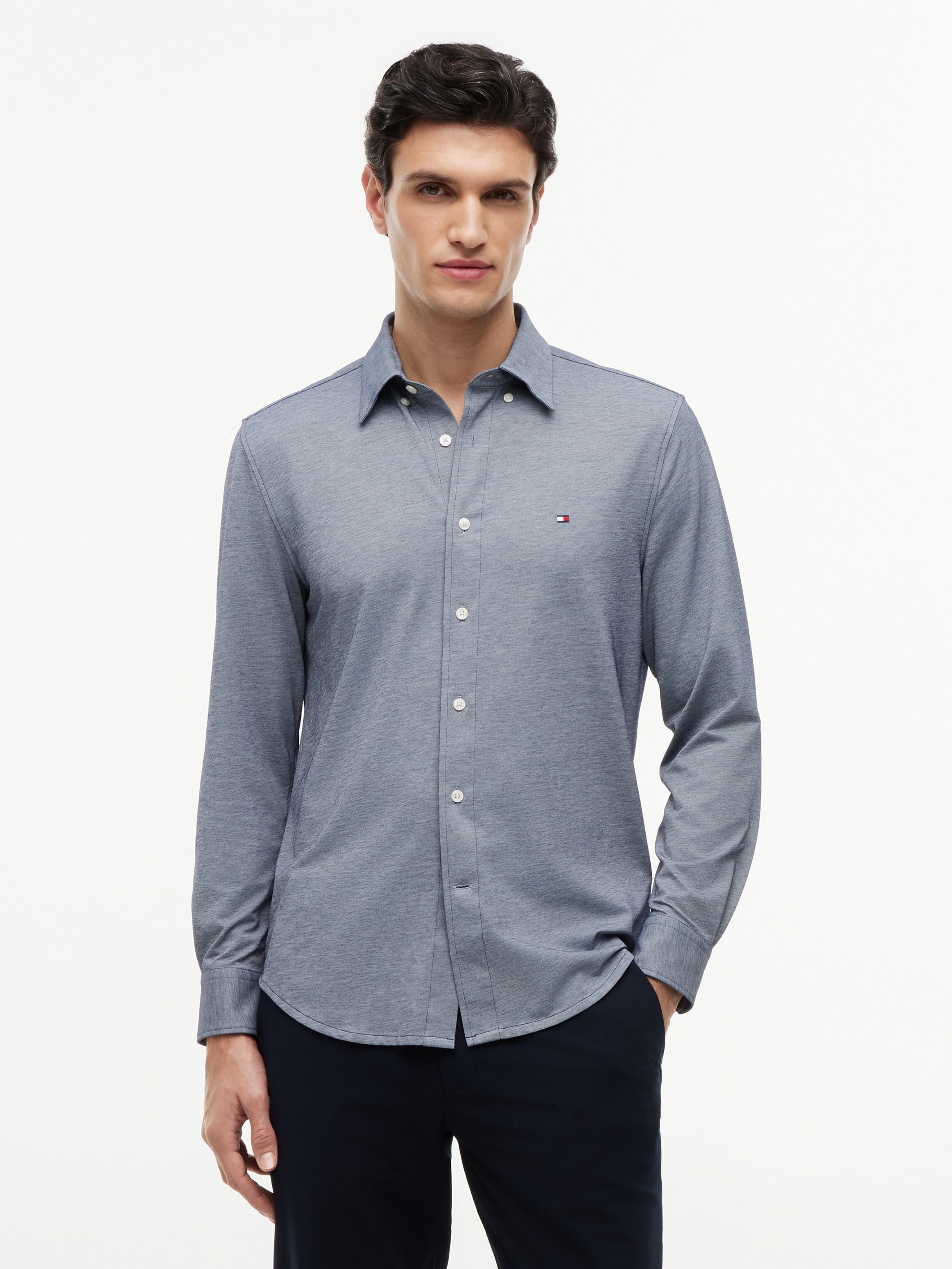 Tommy Hilfiger Langarmhemd »PERFORMANCE PIQUE OXFORD« Regular Fit Peformance Pique Oxford Casual