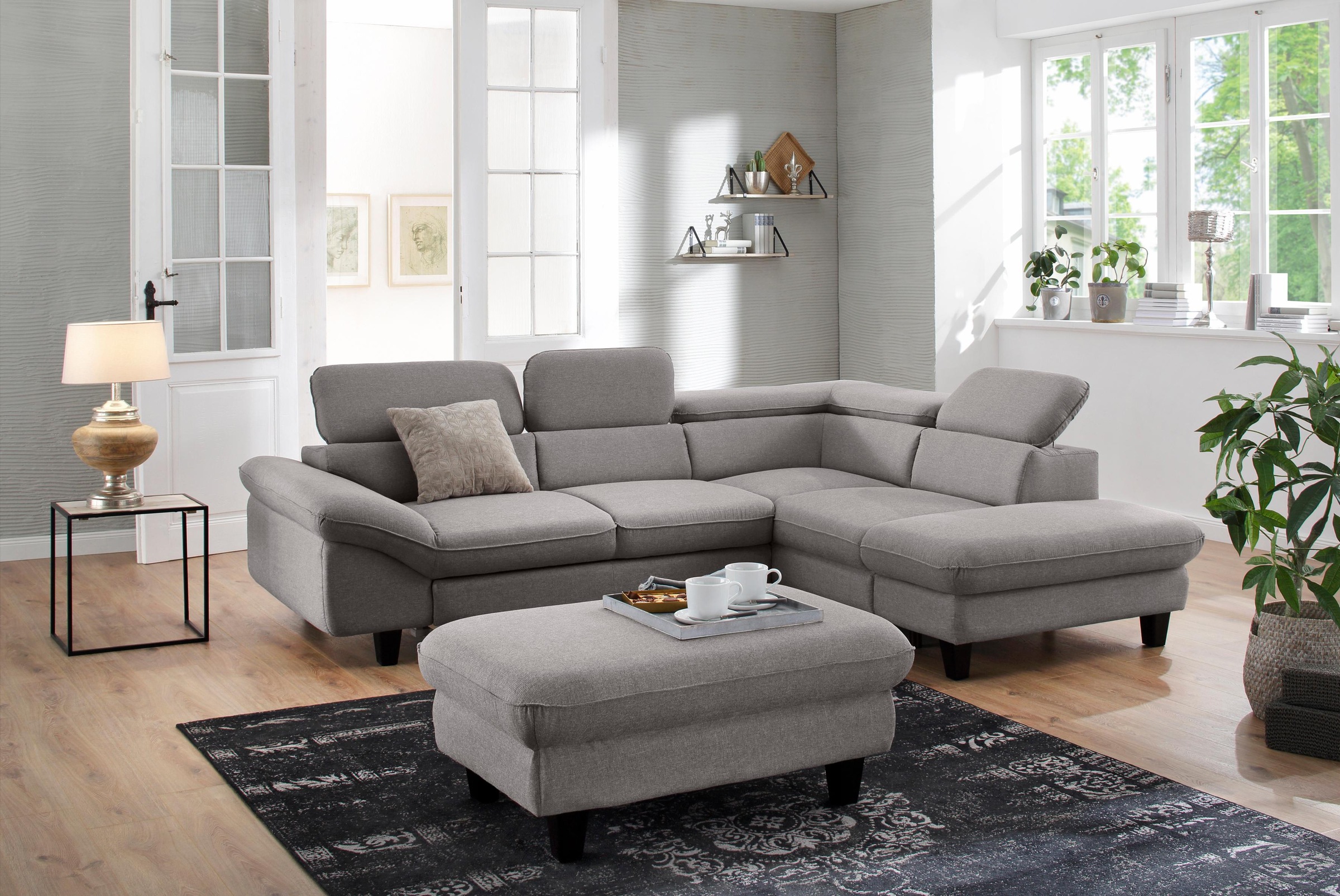 Home affaire Ecksofa »Pilot L-Form«, mit Kopfteilverstellung, wahlweise mit Bettfunktion & Bettkasten