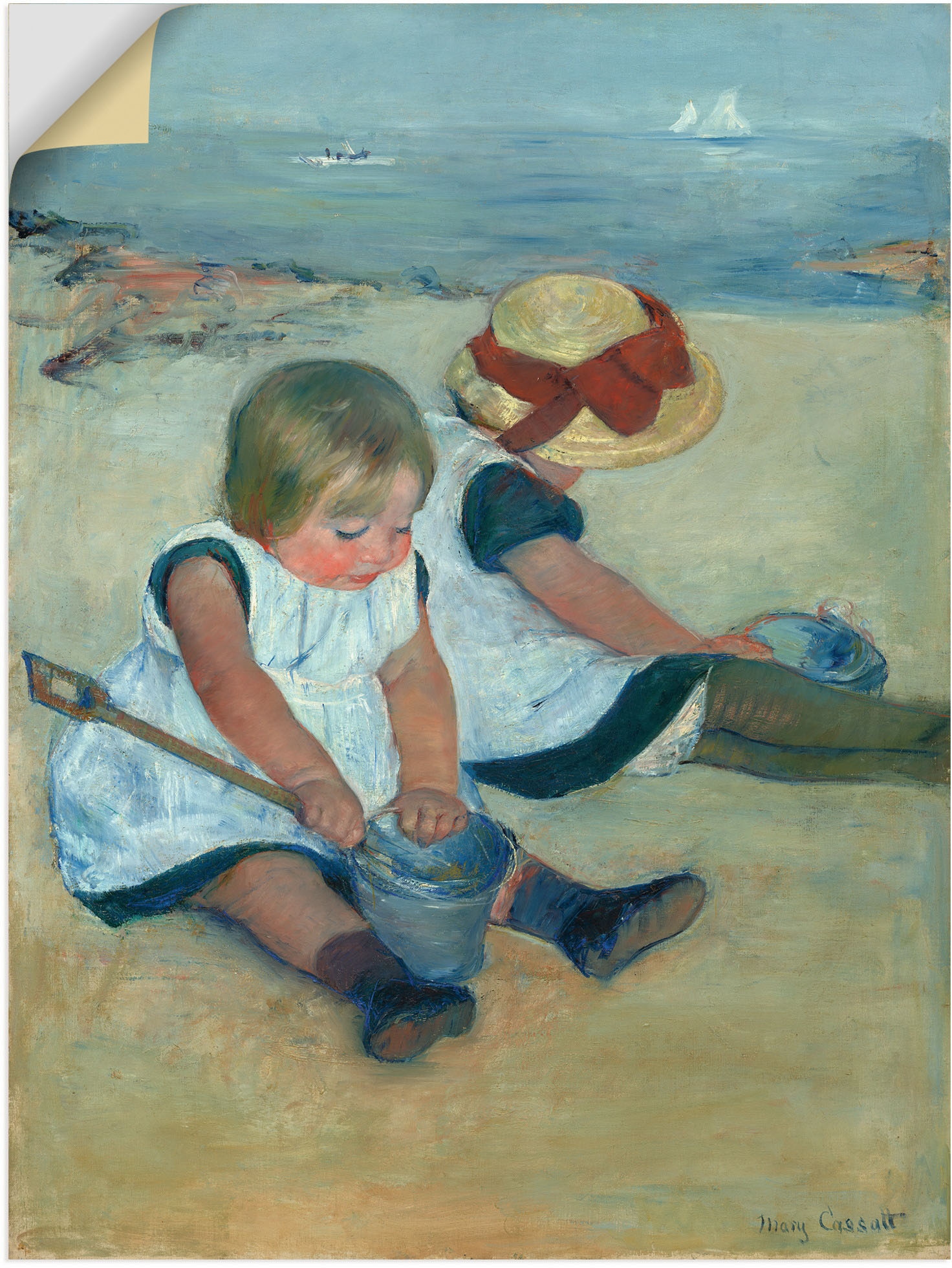 Artland Wandbild »Spielende Kinder am Strand. 1884«, Bilder von Kindern, (1 St.), als Alubild, Leinwandbild, Wandaufkleber oder Poster in versch. Größen