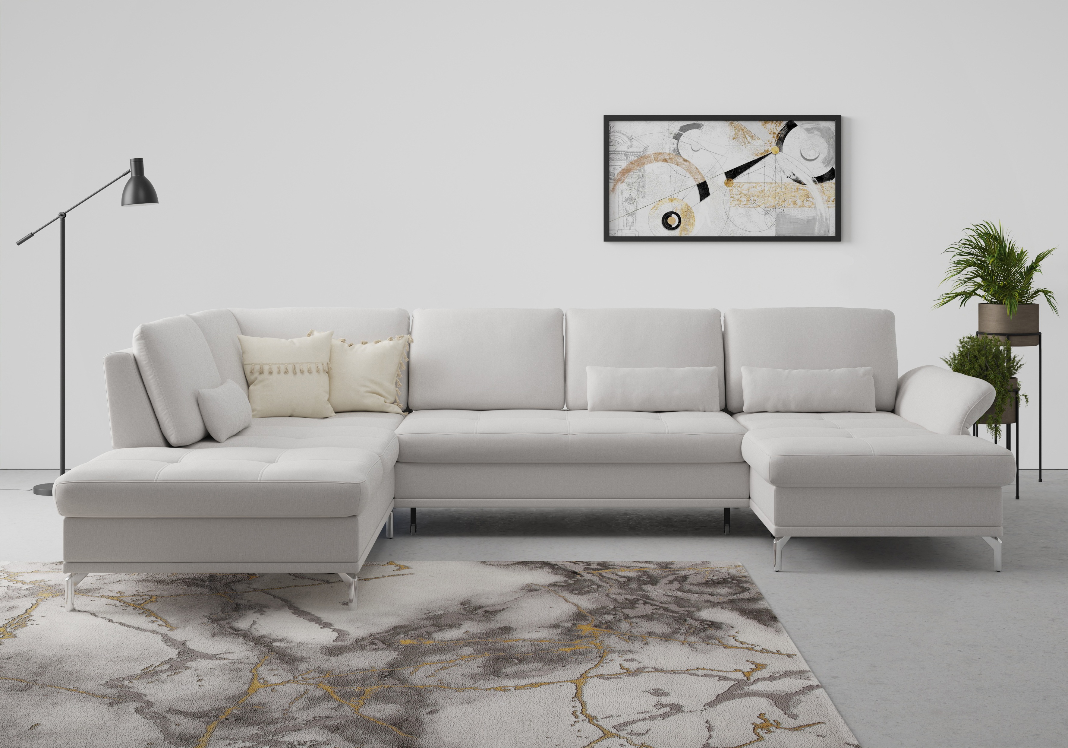 Thumbnail - INOSIGN Wohnlandschaft "Palm Beach U-Form" Federkern, mit Sitztiefenverstellung, wahlweise mit Bettfunktion