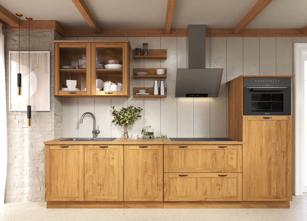 Home affaire Küchenzeile »Teramo« Set, Kombinierbar mit anderen Möbelstücken der Serie Teramo, 